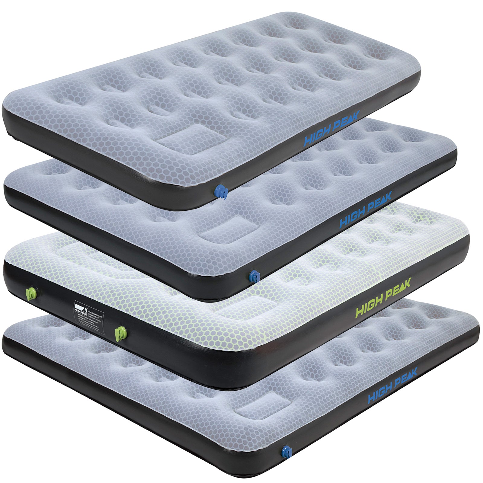 HIGH PEAK Luftbett Comfort Plus - Luftmatratze Camping Gästebett Isomatte Pumpe