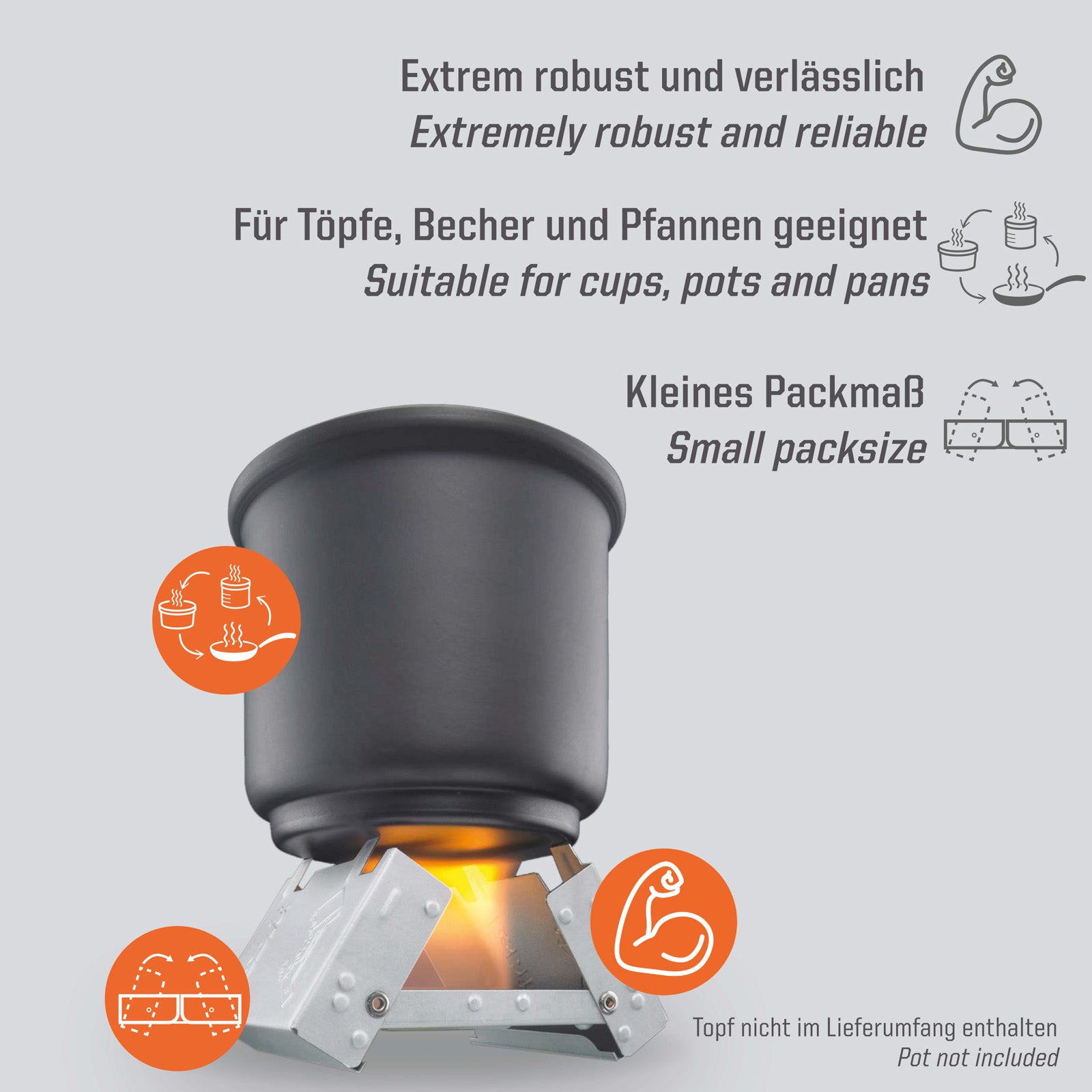 ESBIT Trockenbrennstoff Taschenkocher Outdoor Camping Kocher Klein Leicht 20x4g