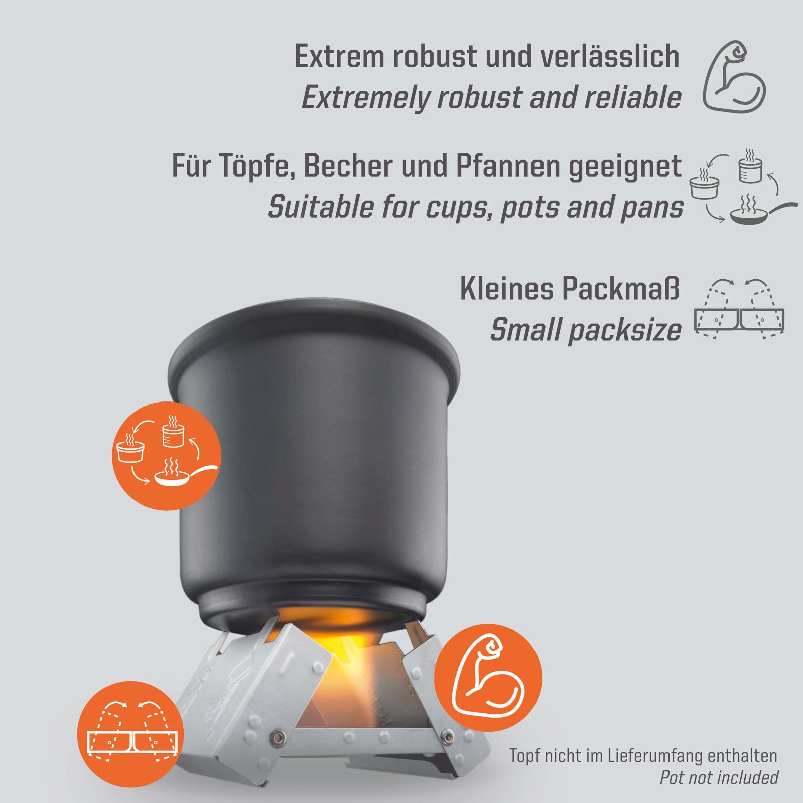 ESBIT Trockenbrennstoff Taschenkocher Outdoor Camping Kocher Klein Leicht 6x14g