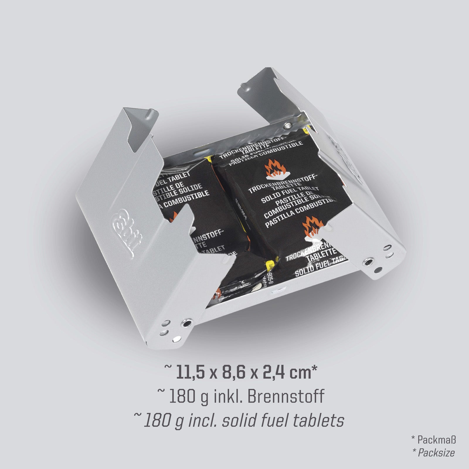 Réchaud de poche à combustible solide ESBIT, réchaud de camping extérieur, petit et léger, 2 x 27 g