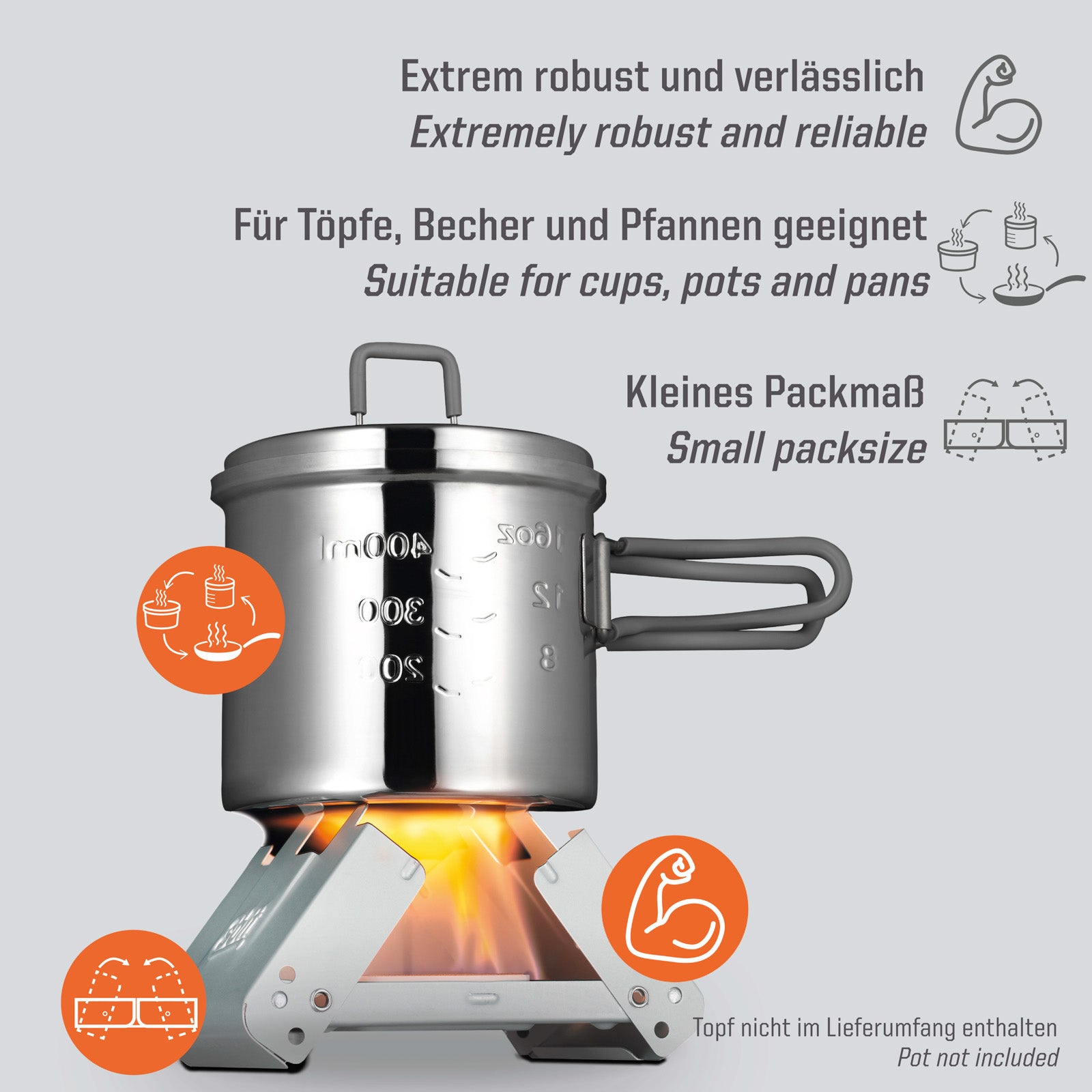ESBIT Trockenbrennstoff Taschenkocher Outdoor Camping Kocher Klein Leicht 2x27 g
