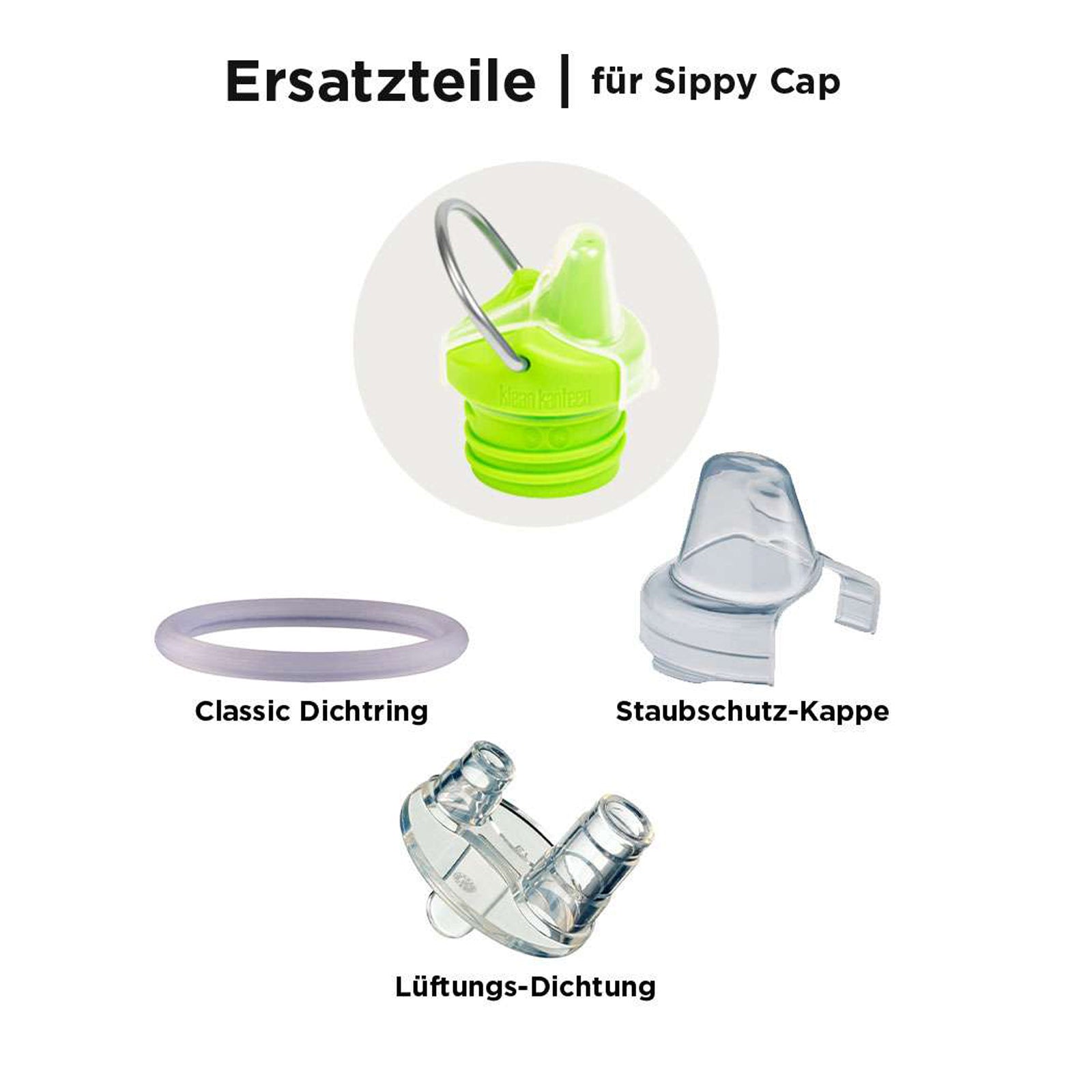 KLEAN KANTEEN Kinder Trinkflasche Kid Classic Sippy Cap Weithals Flasche 355ml