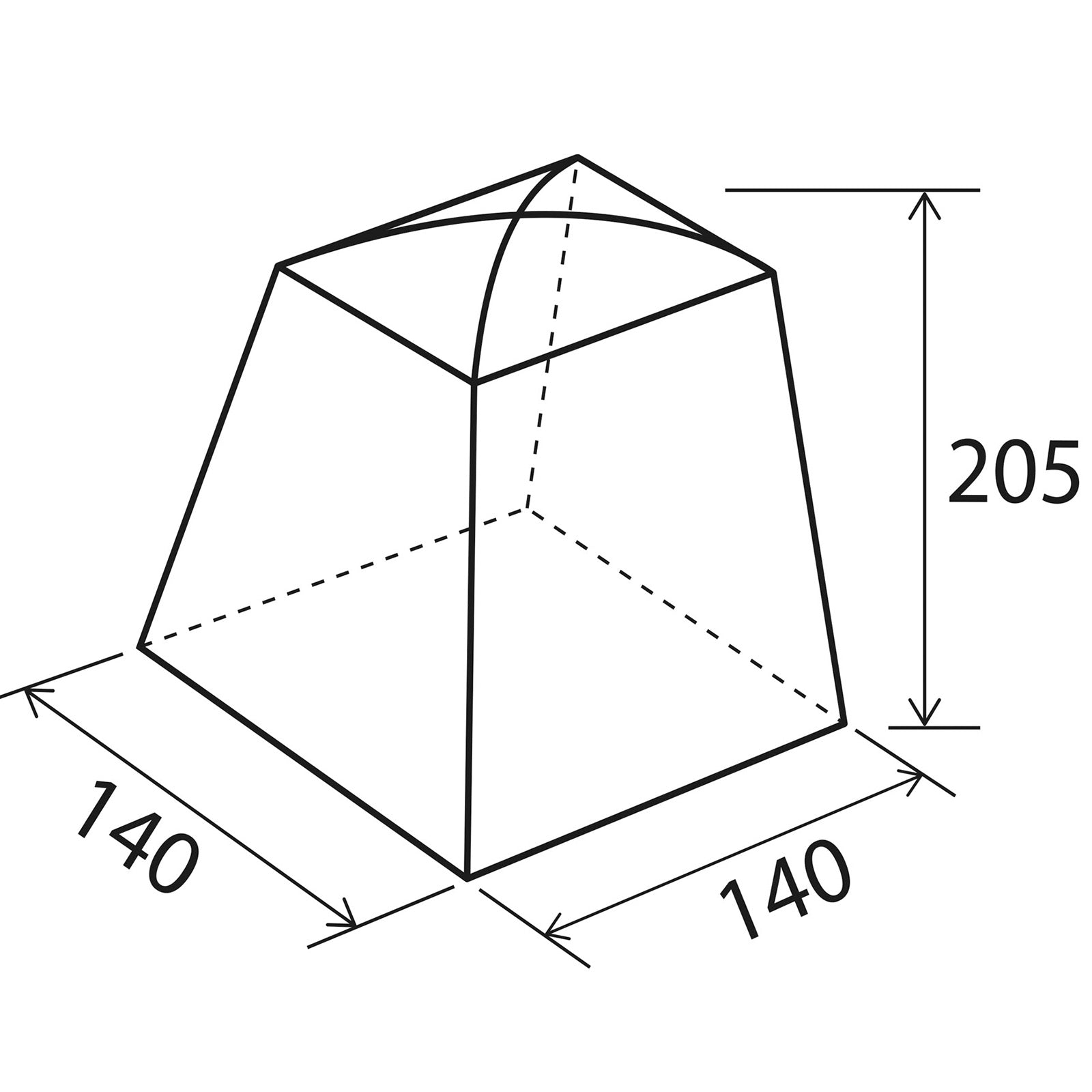 BRUNNER Duschzelt Sanity Camping Küchen Lagerzelt Beistellzelt Umkleide Zelt 2 m