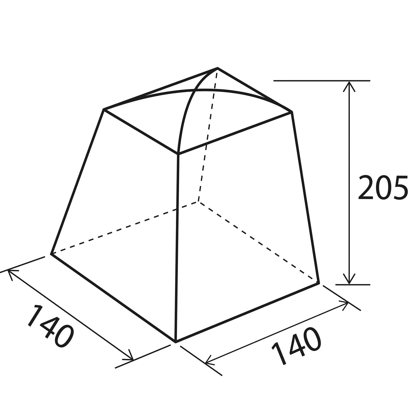 BRUNNER Duschzelt Cabina II XL Umkleide Kabine Angel Camping WC Toiletten Zelt