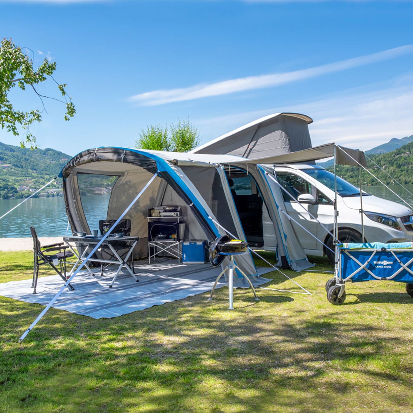 BRUNNER Auvent de bus Air Travel II Tente de camping Tente gonflable Van Coton