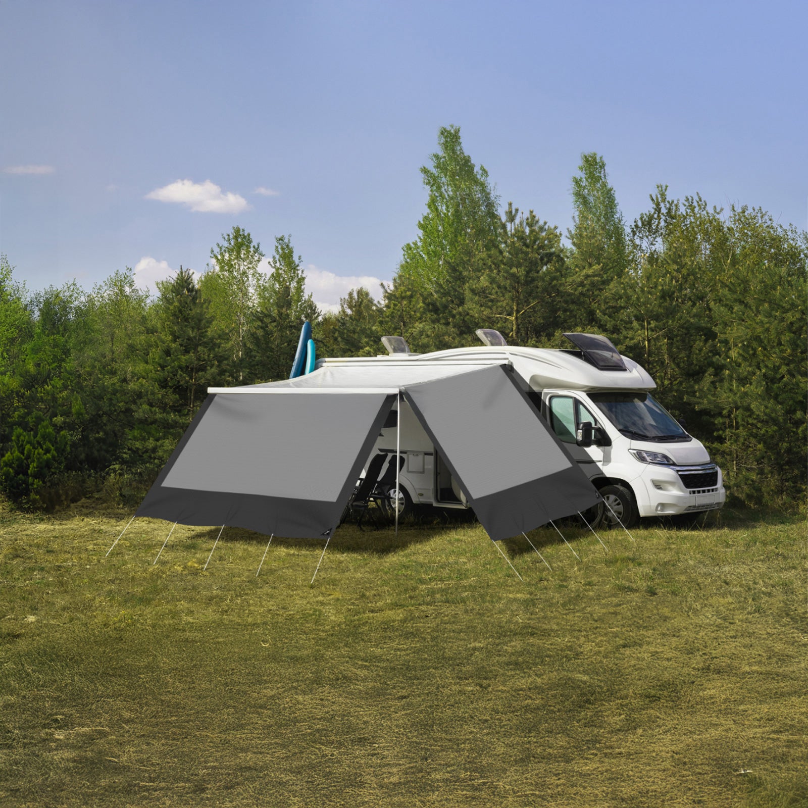BRUNNER Sonnensegel Seitenwand Markise Belveder Camping Bus Sonnendach Wohnwagen