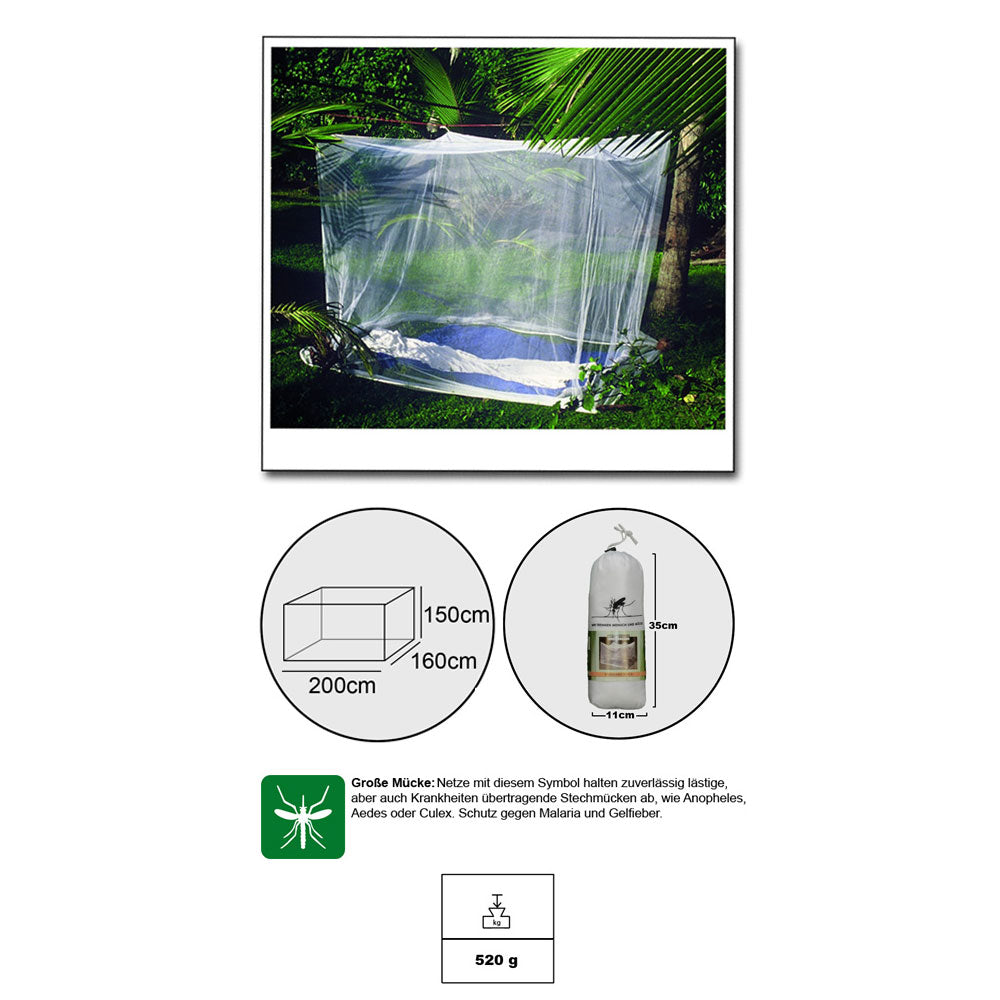 BRETTSCHNEIDER Standard Box II Moskitonetz Reise Mücken Netz Insekten Schutz XL
