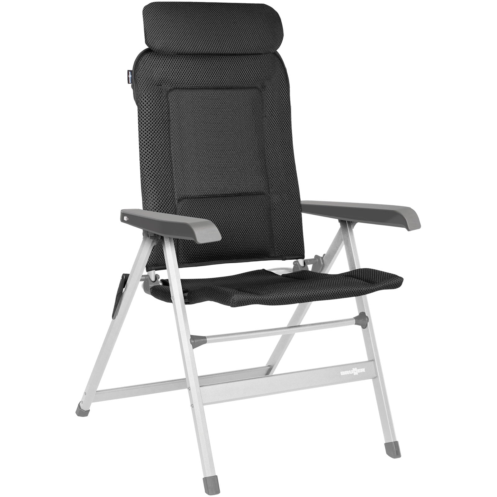 Chaise de camping pliante BRUNNER Rebel H2L, dossier haut réglable en aluminium
