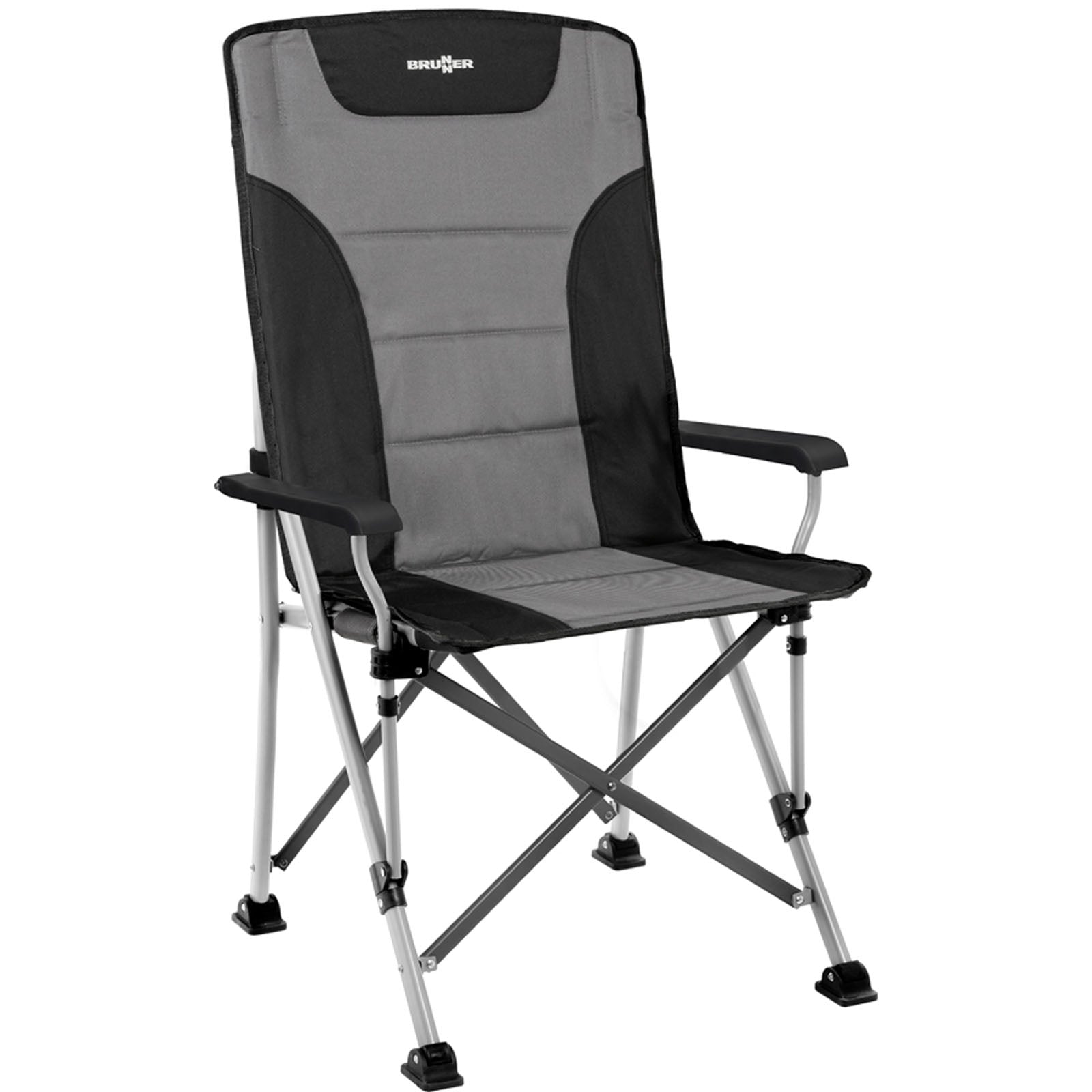 BRUNNER Campingstuhl Hochlehner Raptor High Back Klappstuhl Verstellbar 120 kg