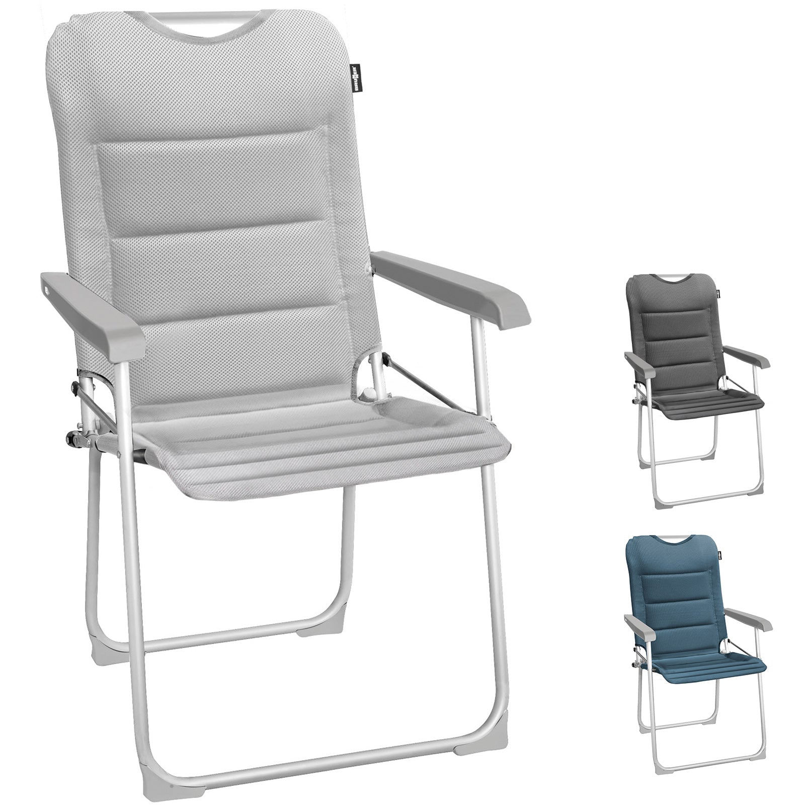BRUNNER Camping Chair Sangria Folding Chair Foldable Adjustable Lightweight Aluminium