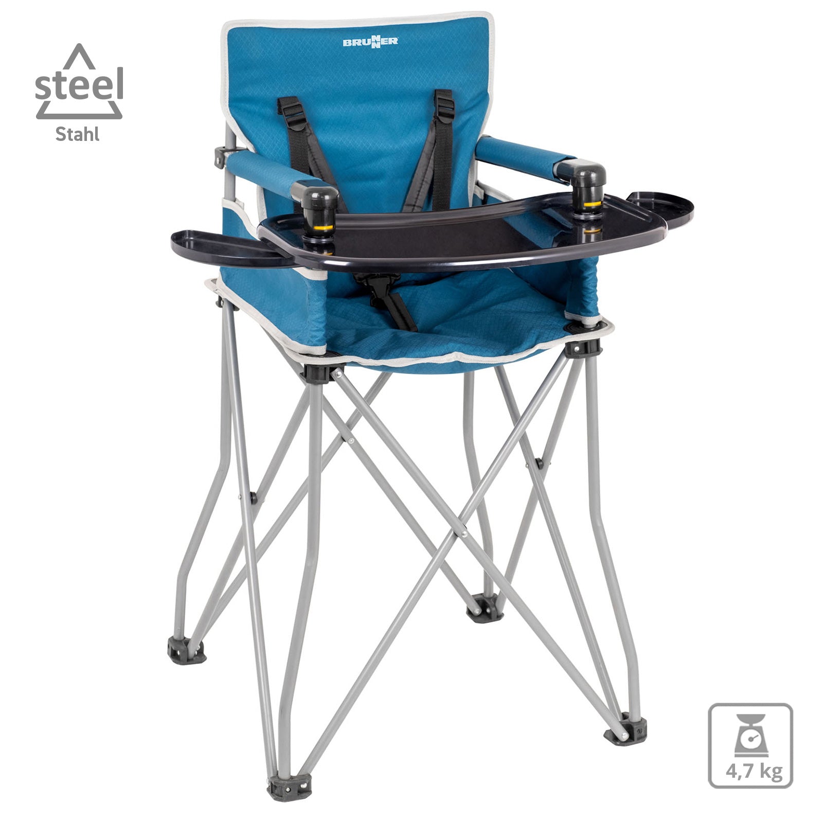 BRUNNER Kinder Hochstuhl Action Baby Equiframe Stuhl Klappstuhl Klappbar Tisch