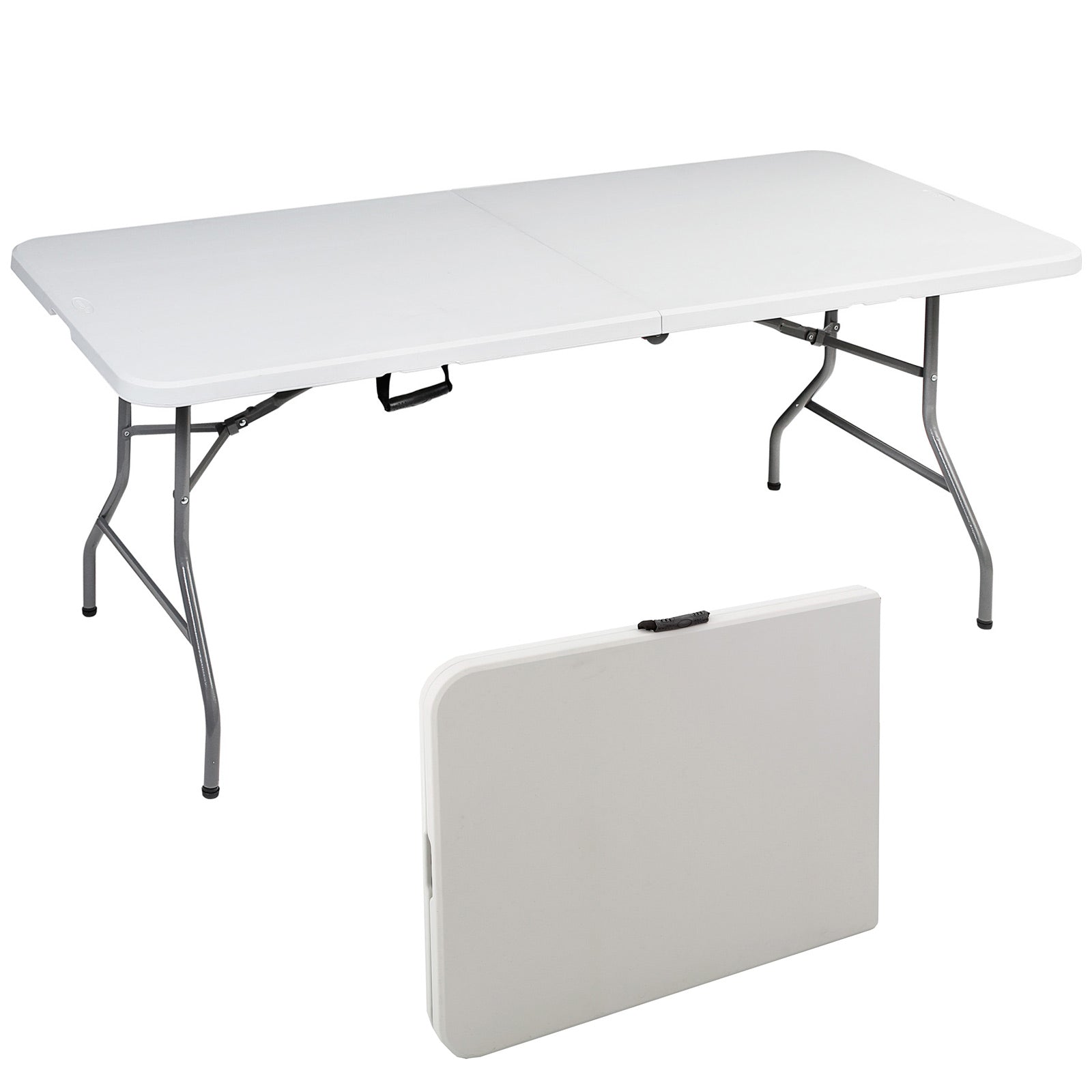 BRUNNER Camping Folding Table Club 150 Suitcase Folding Table Adjustable 100kg 152x71 cm