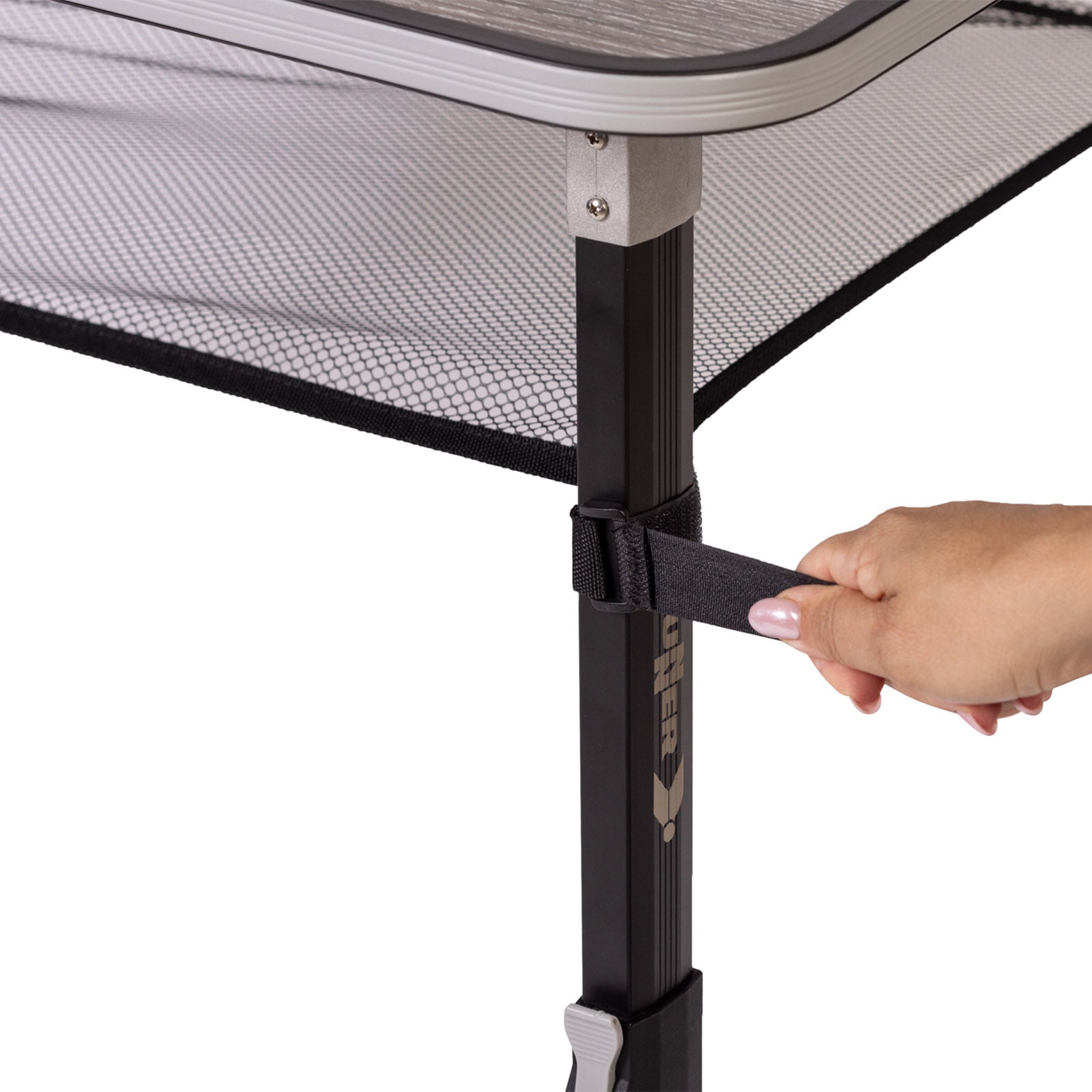 Table de camping pliante BRUNNER ELU NG 120, table de valise réglable en hauteur en aluminium