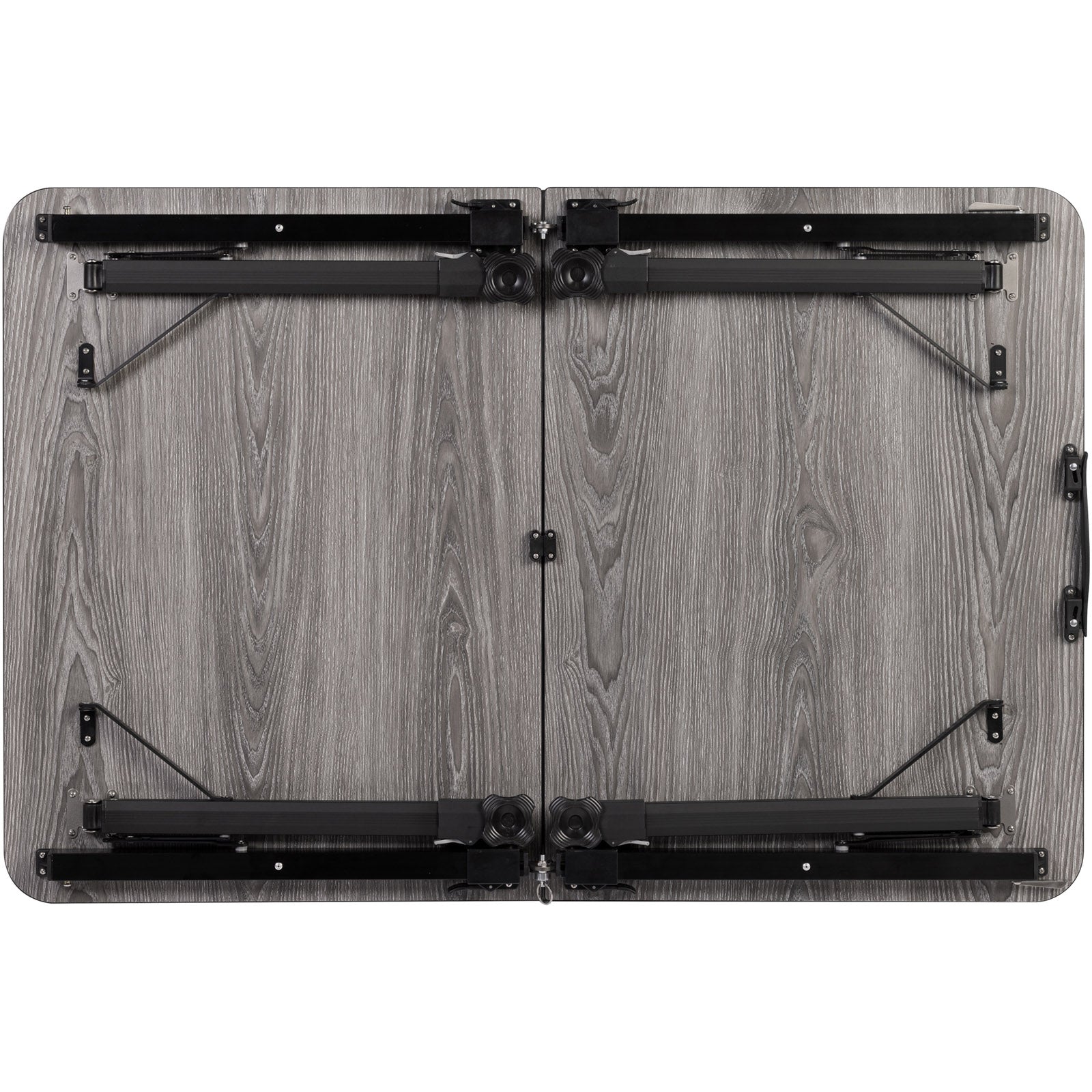 BRUNNER Campingtisch Klapptisch Elutop Extension Höhenverstellbar Holz Optik