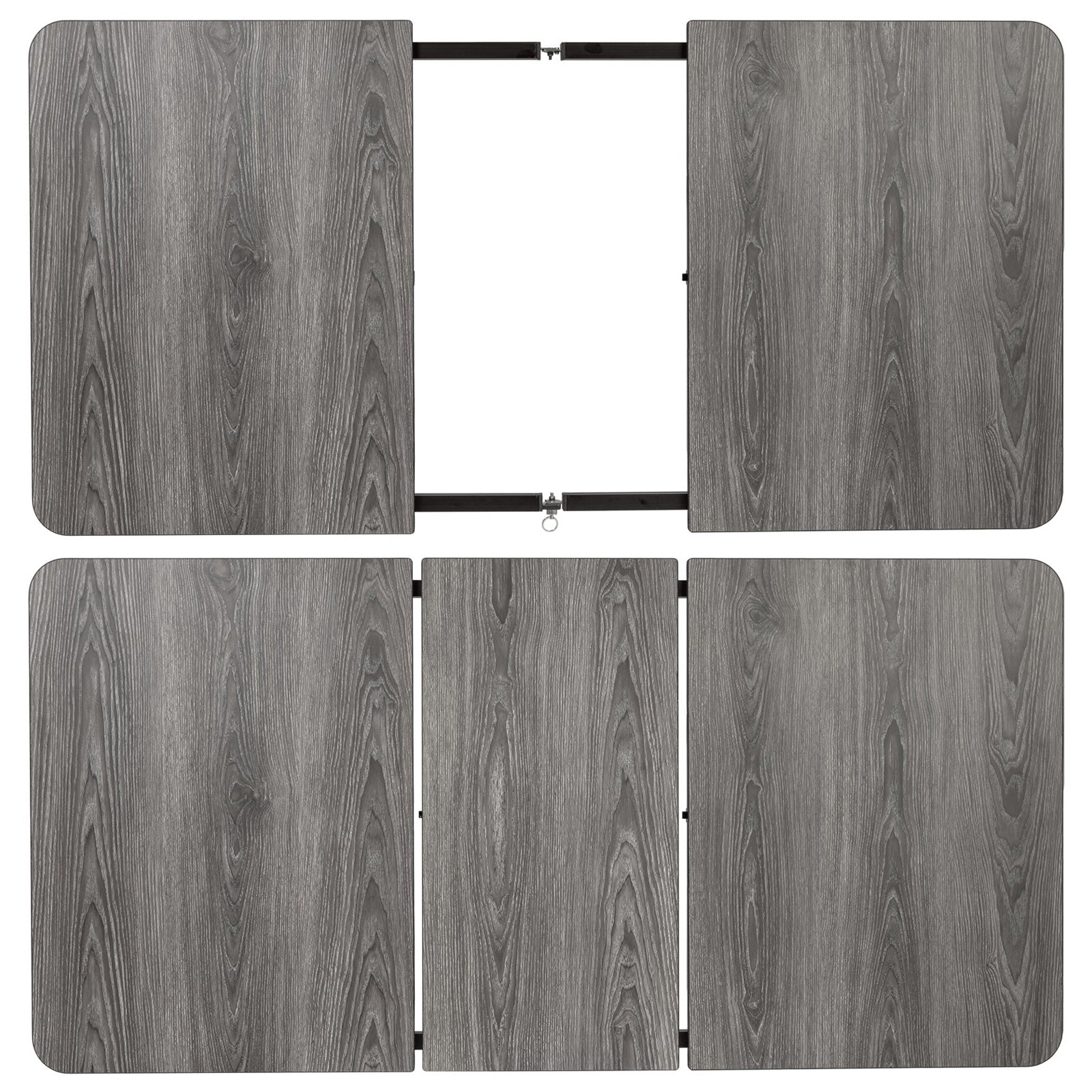 BRUNNER Campingtisch Klapptisch Elutop Extension Höhenverstellbar Holz Optik