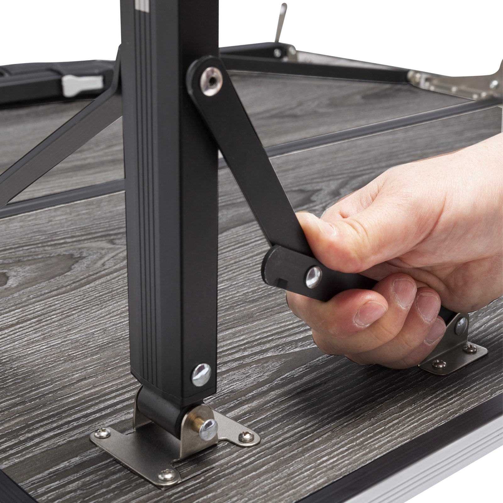 Table de camping pliante BRUNNER ELU Duplit NG, table de valise réglable en hauteur en aluminium