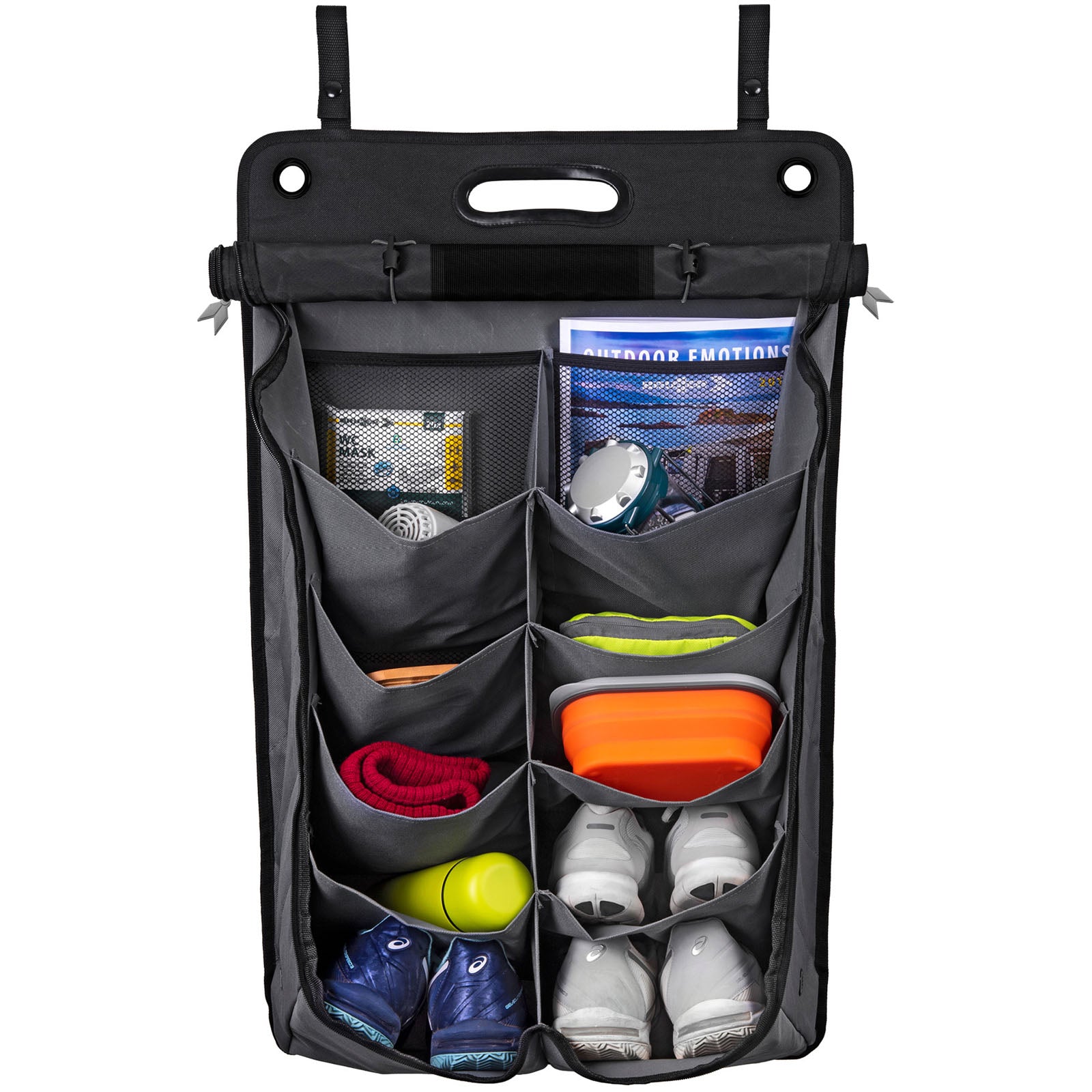 BRUNNER hanging shelf organizer compartments wall tent hanging shelf camping storage