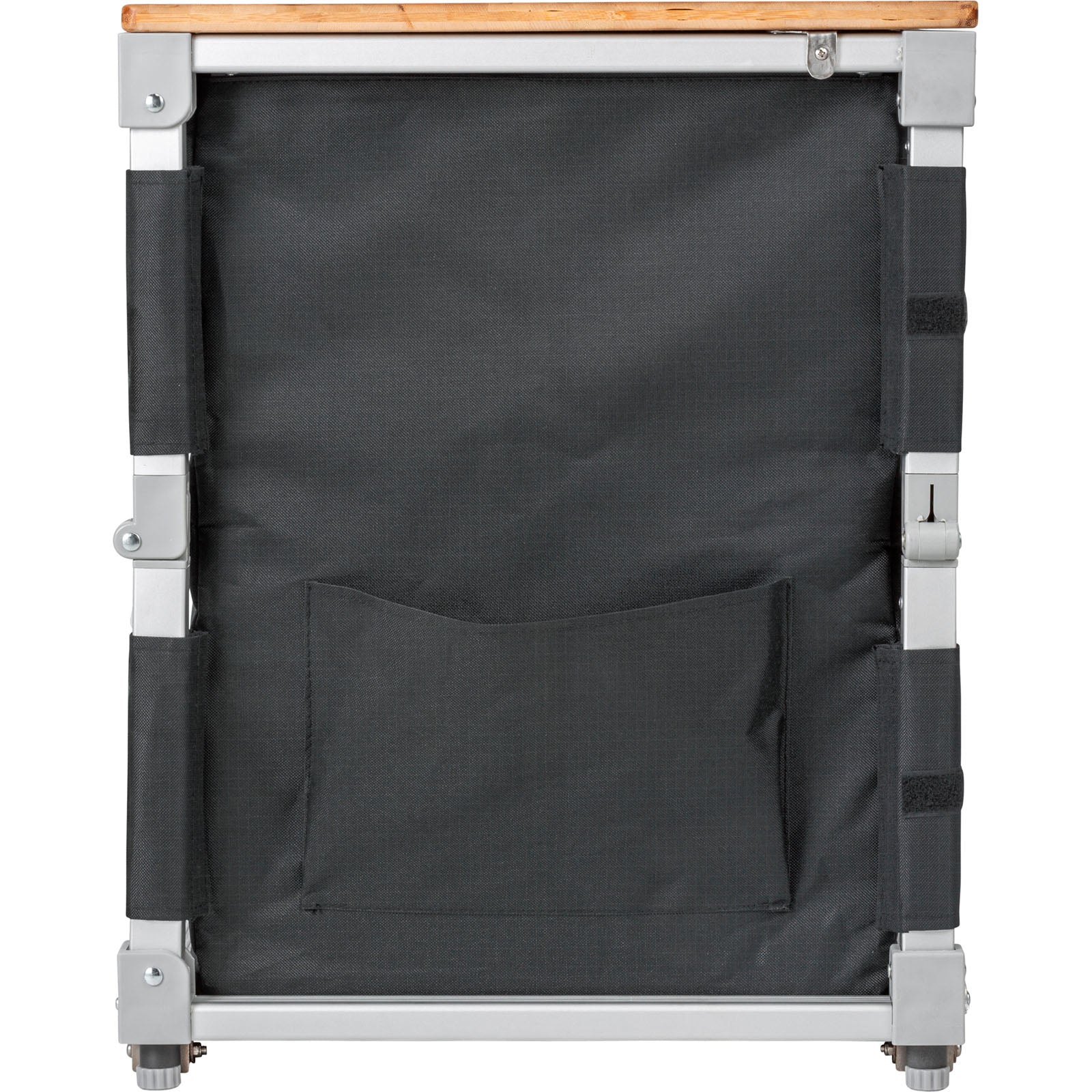 Cuisine de camping BRUNNER Azabache Cube Armoire pliante Grill Table pliante Bois de bambou