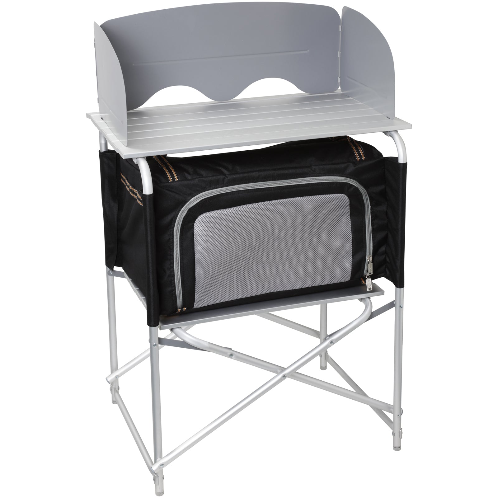 BRUNNER Camping Reise Küche Snack Basic Küchen Tisch Box Falt Schrank Windschutz