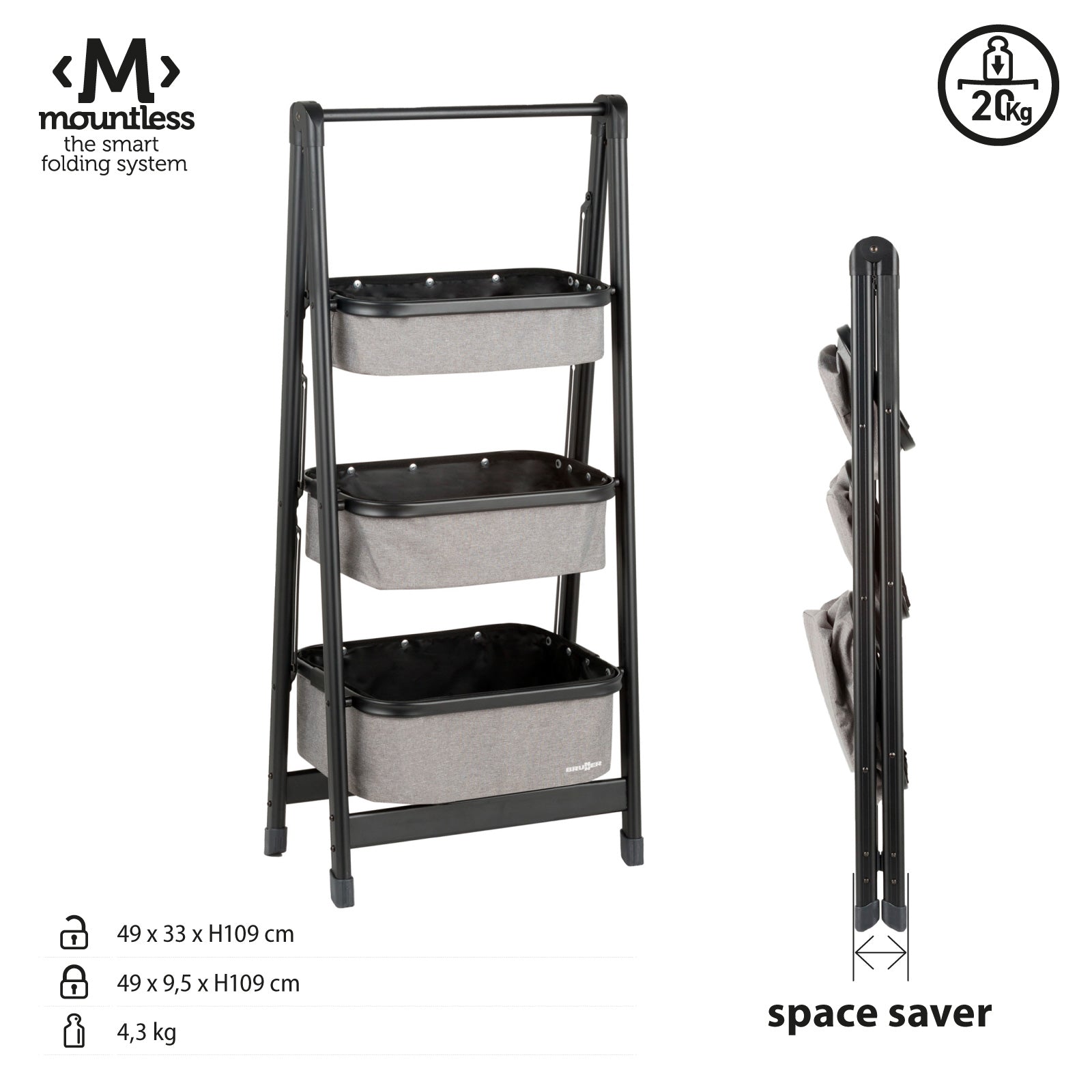 BRUNNER Faltschrank Latiga Camping Zelt Schrank Kleiderschrank Regal Faltbar Alu