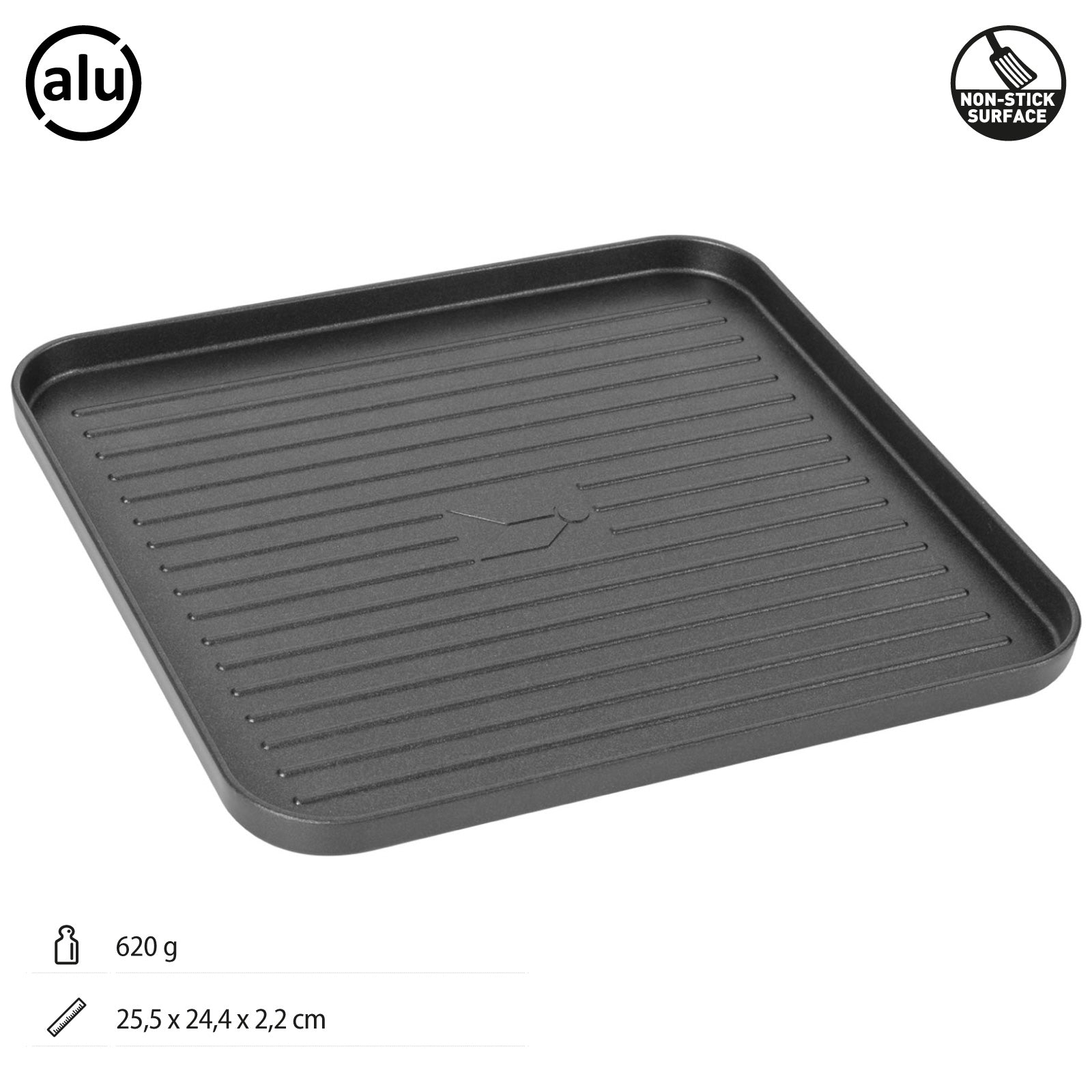 BRUNNER Grillplatte Devil Plancha Ribbed Geriffelt Camping Grill Outdoor Zubehör