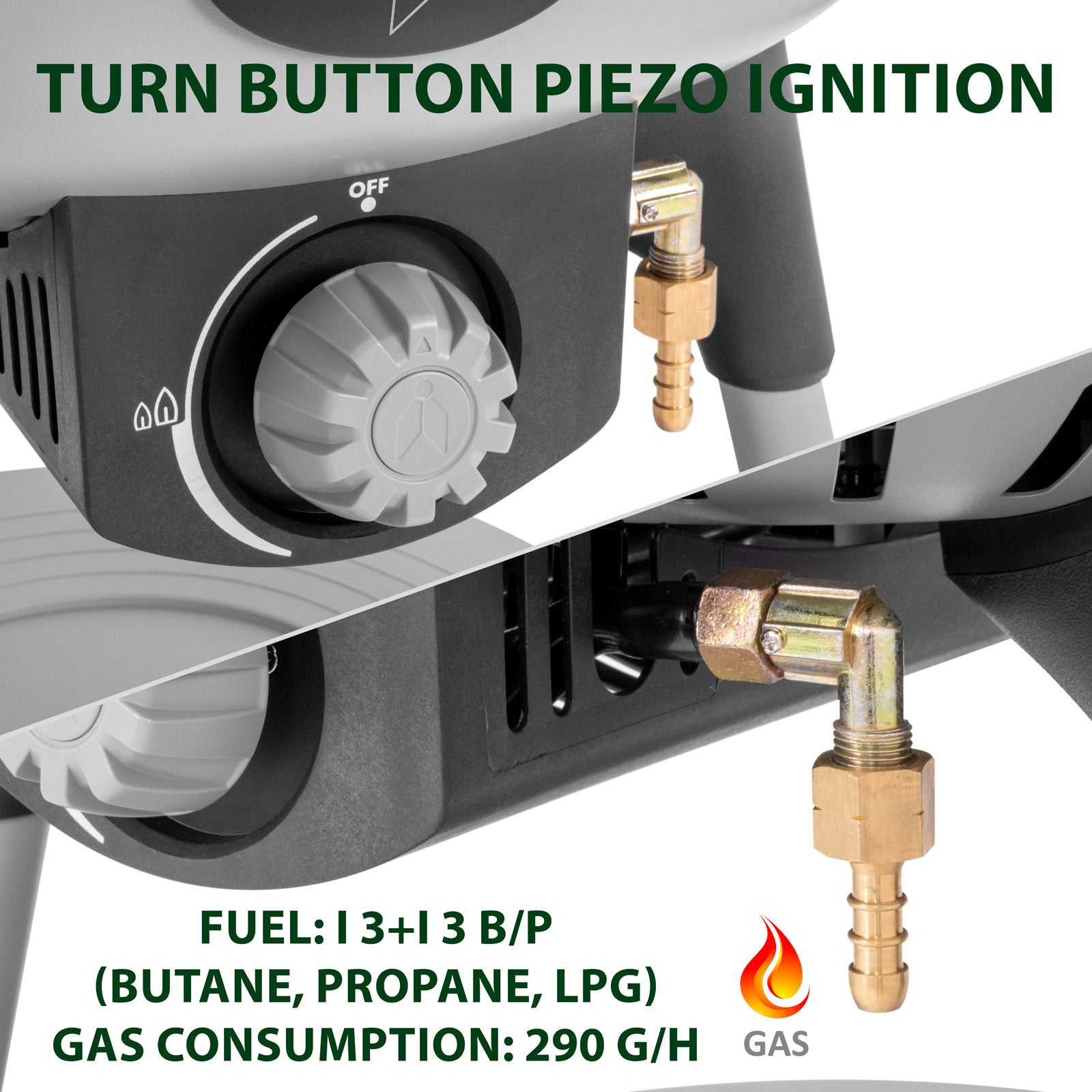 BRUNNER Gasgrill Devil BBQruiser HT Gas Camping Kocher Rund Grill Outdoor 30mBar