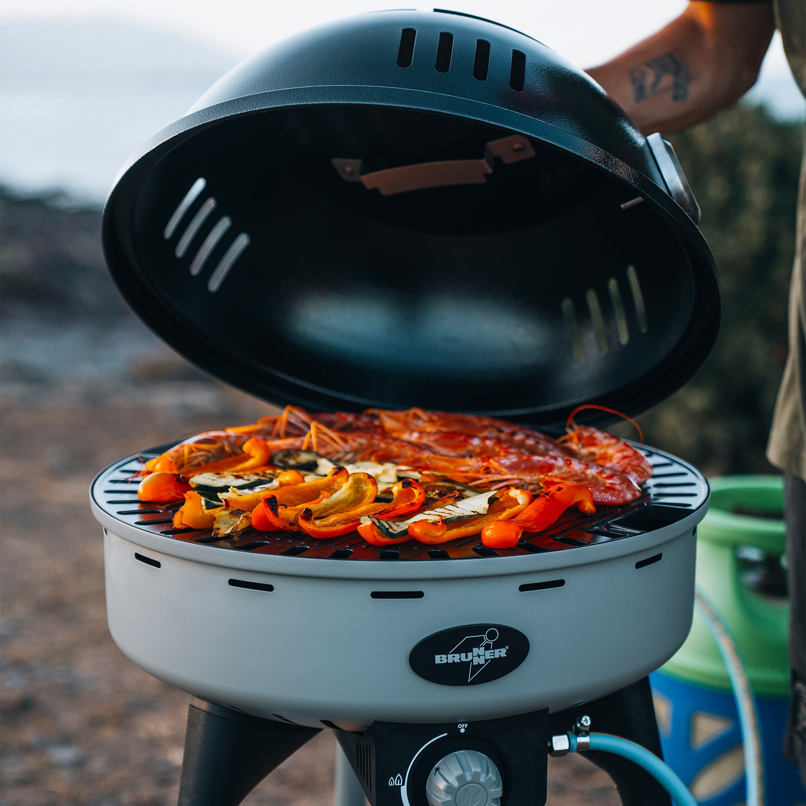 BRUNNER Gasgrill Devil BBQruiser HT Gas Camping Kocher Rund Grill Outdoor 30mBar
