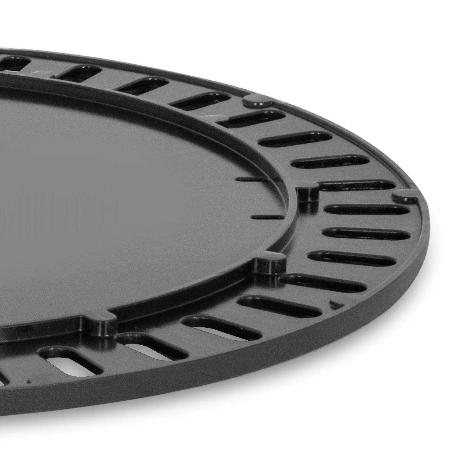 Plaque de cuisson BRUNNER Ribbed Outdoor Camping Grill, nervurée, réversible, BBQ ronde, 46 cm
