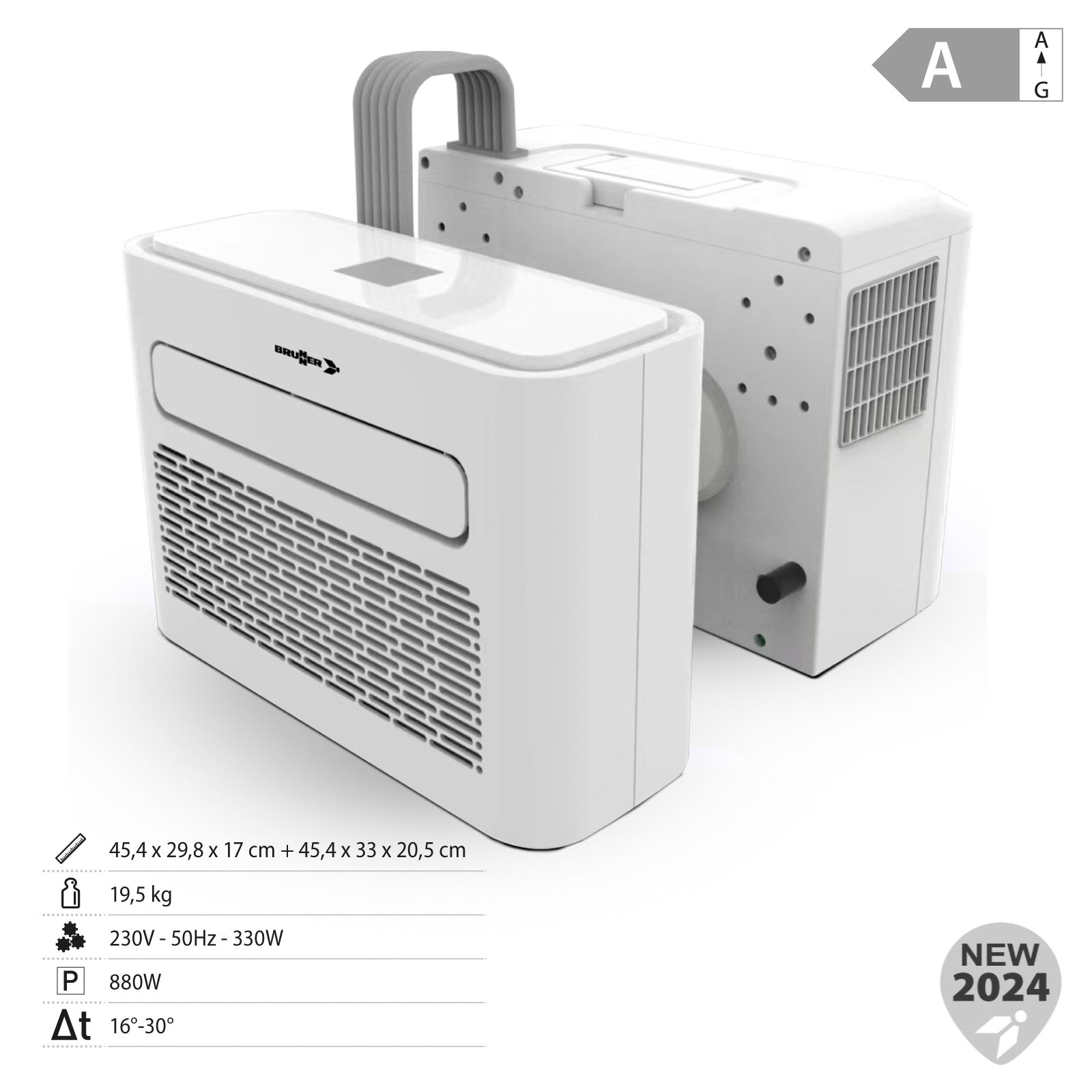 Climatiseur split pour caravane BRUNNER Polarys Twinair 3000 pour camping-car et voyage