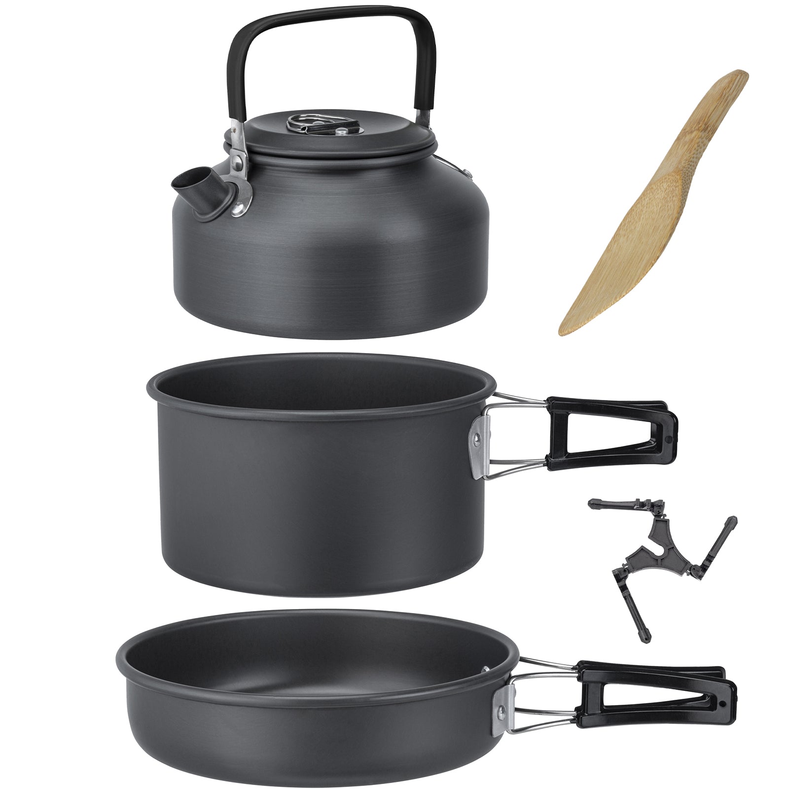 BRUNNER Ensemble de cuisine de camping Packpot Ultralite 18 Vaisselle Casserole Poêle Bouilloire Alu