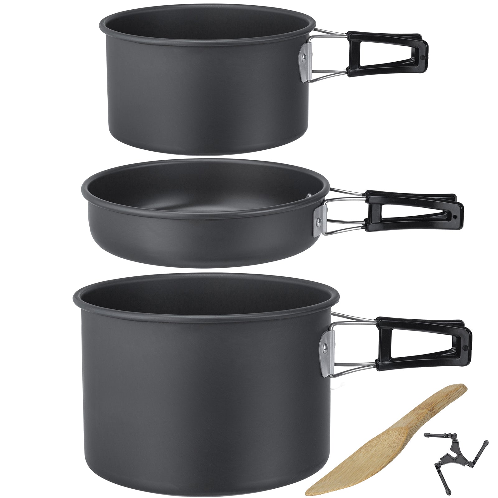BRUNNER Set de cuisine de camping Packpot Ultralite 20 : vaisselle, cuisine, casserole, poêle en aluminium, 910 g