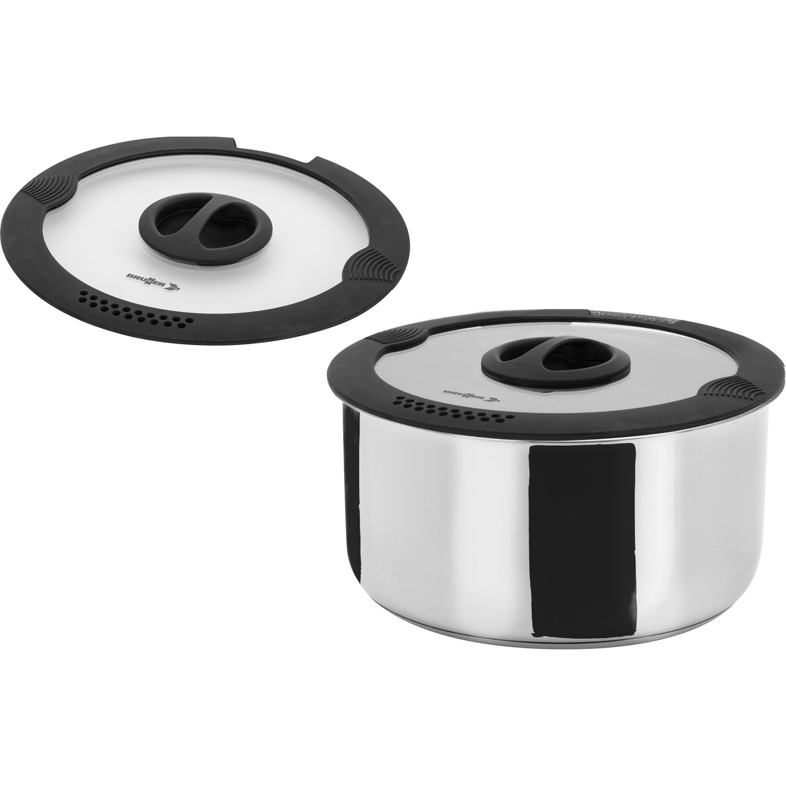 BRUNNER Camping Koch Geschirr Set Academy Mini 20 cm Outdoor Küche Topf Pfanne