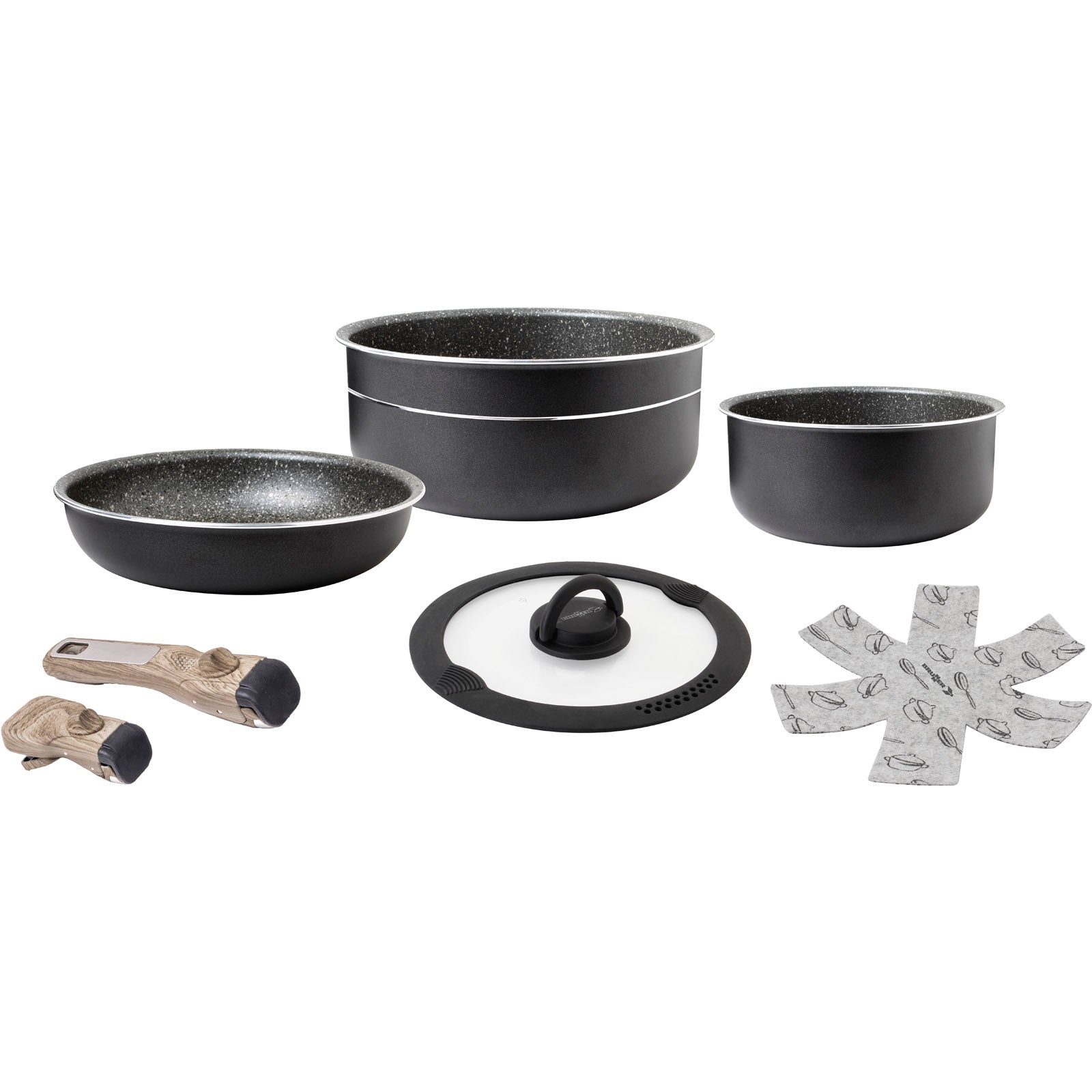 BRUNNER Camping Koch Geschirr Set Pirate Spacemaster Ø24 cm Outdoor Topf Pfanne