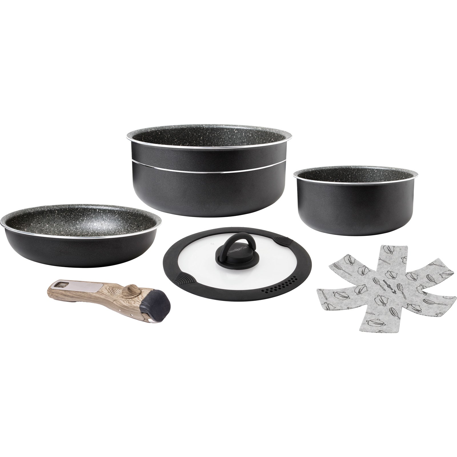 BRUNNER Camping Cookware Set Pirate Spacemaster 22 cm Outdoor Pot Pan