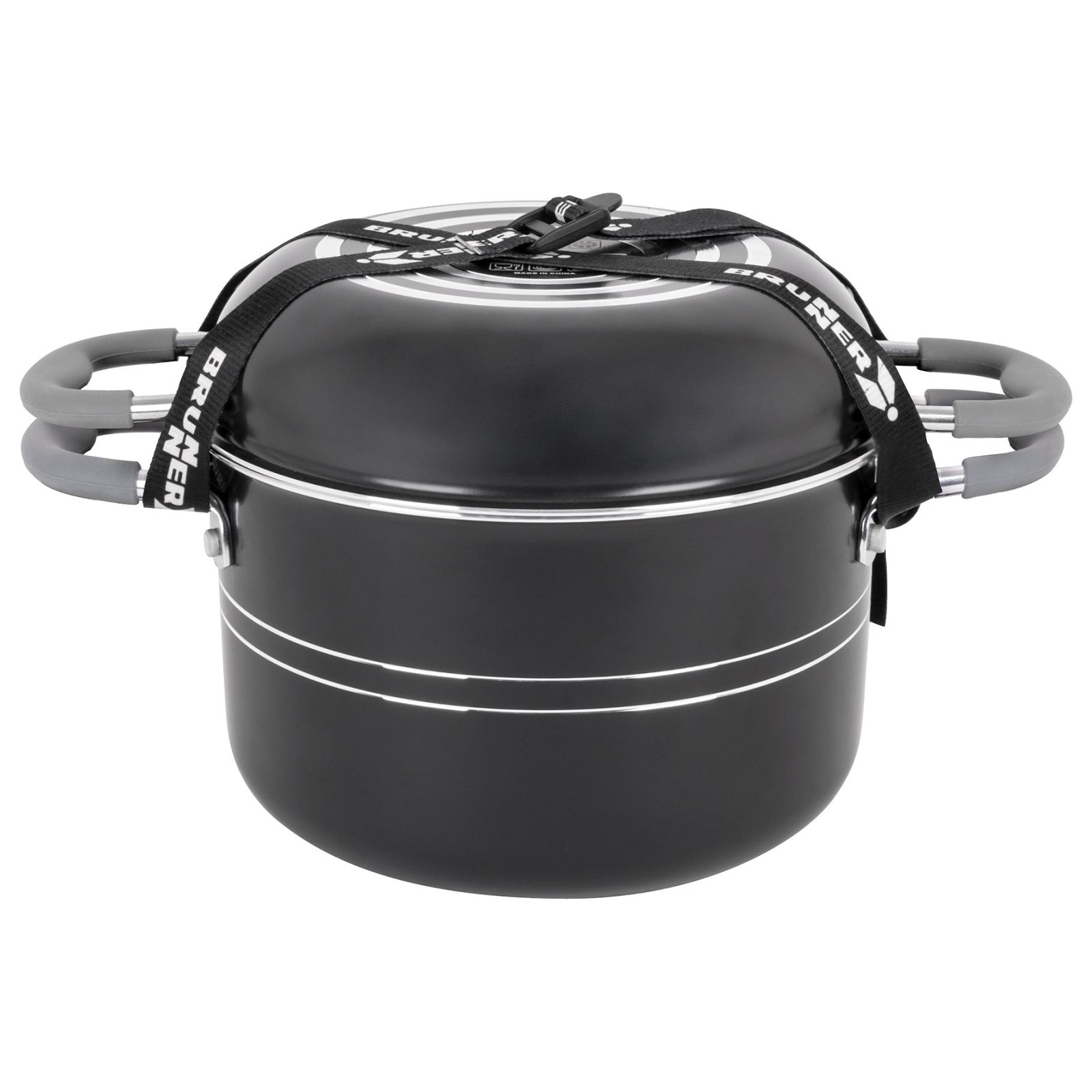 BRUNNER Ensemble d'ustensiles de cuisine de camping Flavor 7+1 22 cm Casserole de cuisine extérieure Poêle Alu