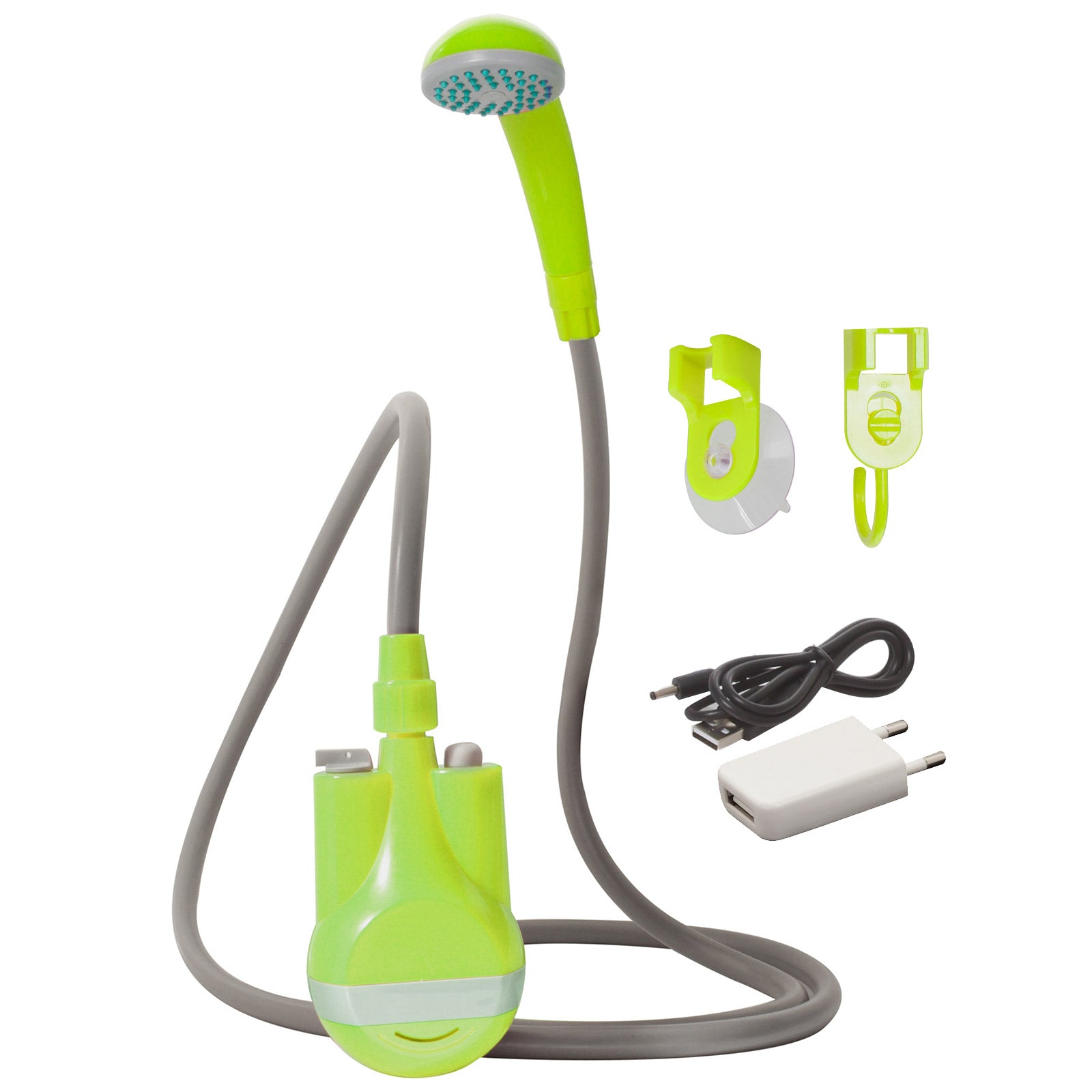 BRUNNER Outdoor Camping Dusche Akku Brause 4L Tauchpumpe 180 cm Schlauch 12V USB