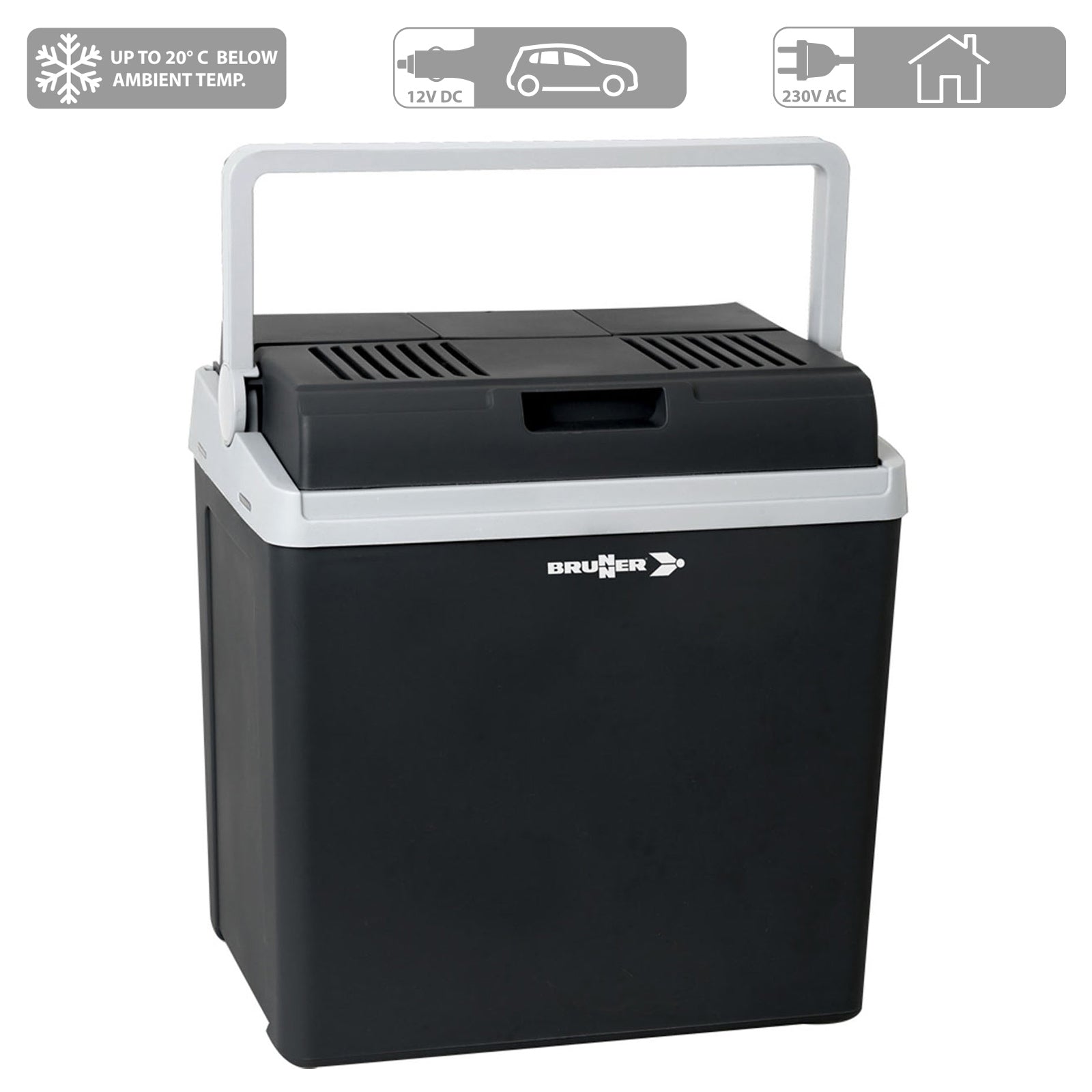 Glacière thermoélectrique BRUNNER Polarys Travel 25 L pour voiture, mini camping, 12 V, 230 V