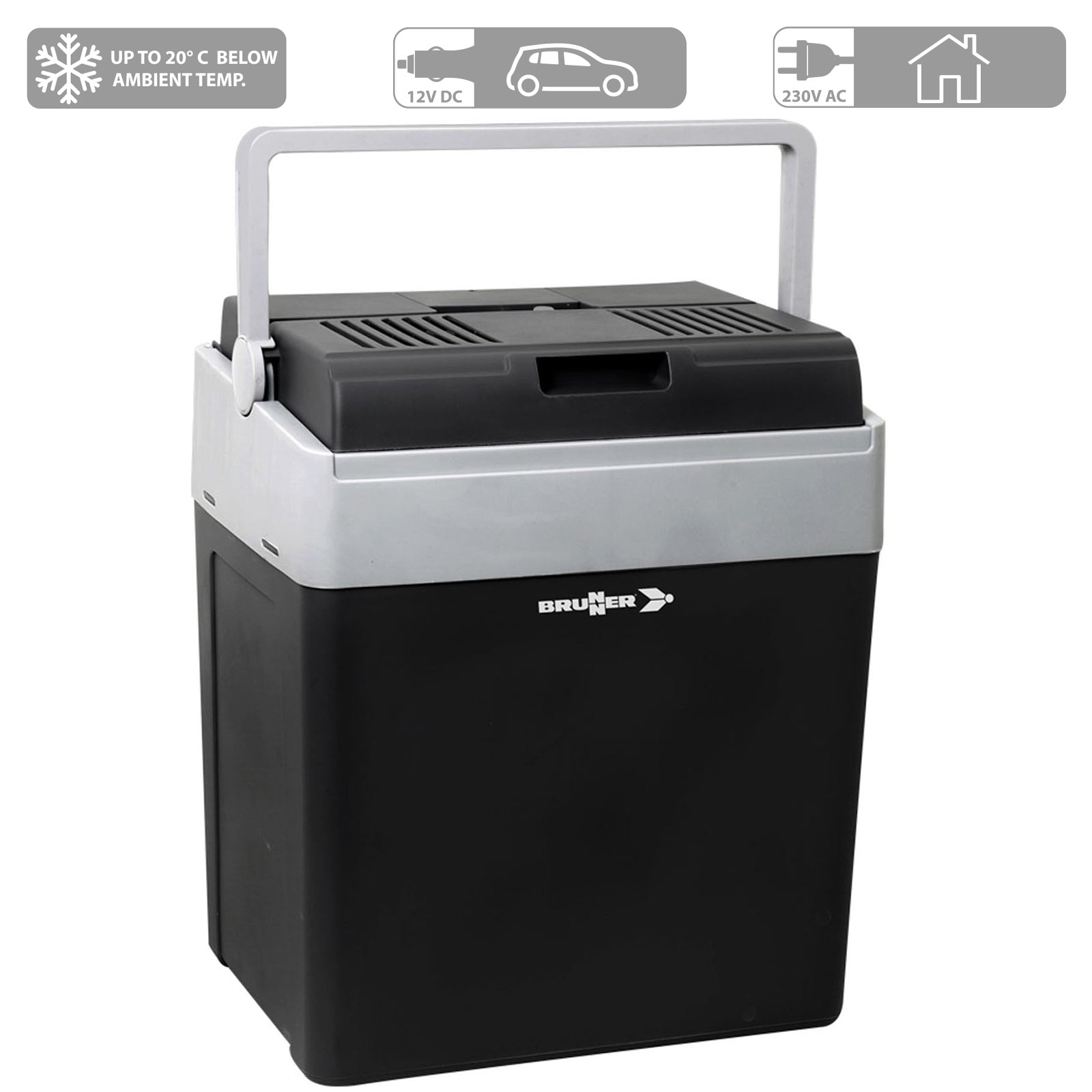 BRUNNER Thermoelektrische Kühlbox Polarys Travel 28 L Auto Mini Camping 12V 230V