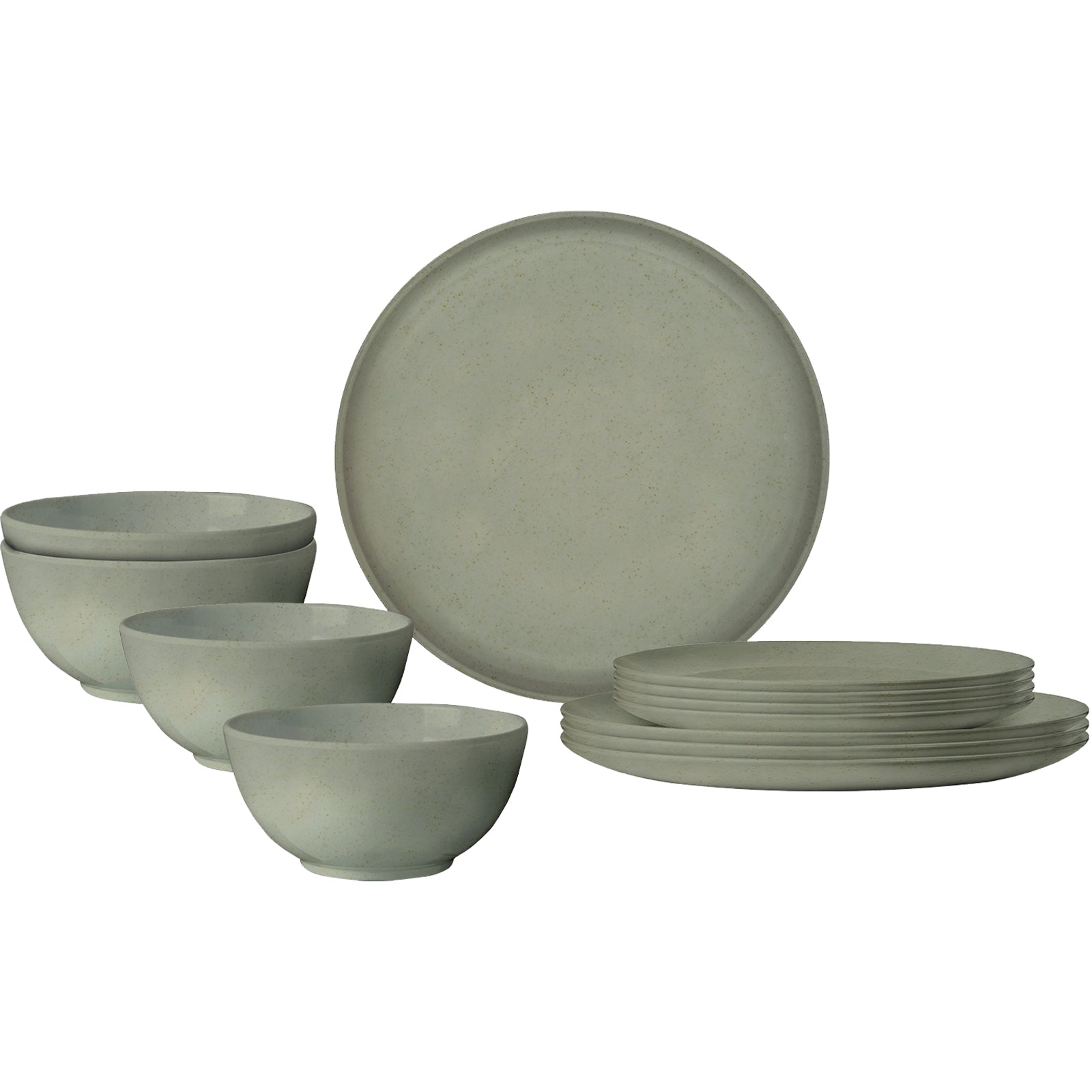 BRUNNER Camping Tableware Set Midday RPET Tierra Camping Plate Bowl 12 pieces