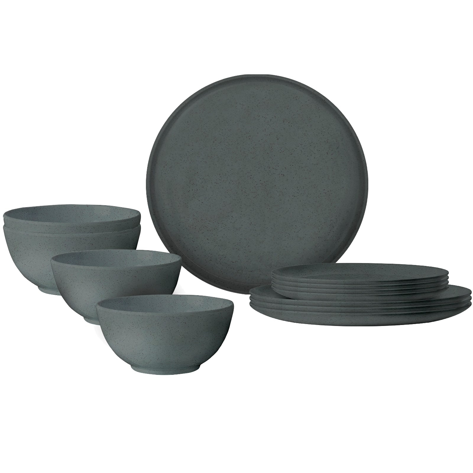 BRUNNER Camping Tableware Set Midday RPET Tierra Camping Plate Bowl 12 pieces