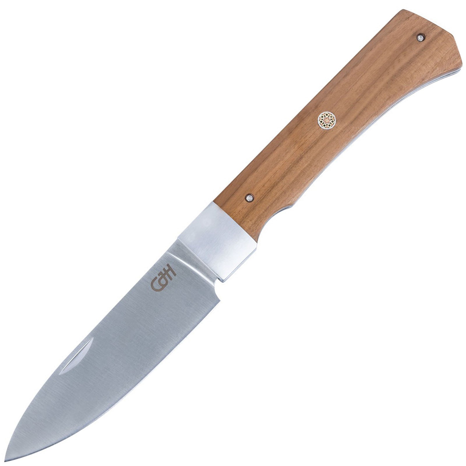 CJH Outdoor Kochmesser Chefmesser Camping Taschenmesser Klappmesser Walnuss Holz