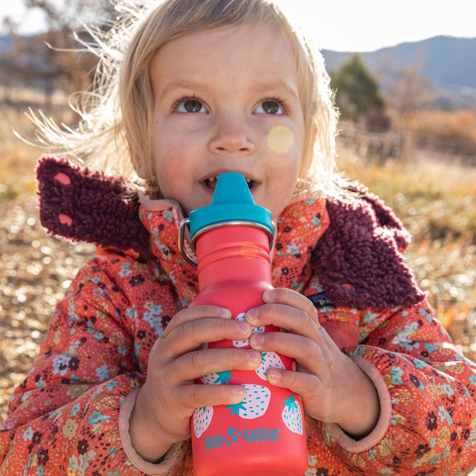 KLEAN KANTEEN Kinder Trinkflasche Kid Classic Sippy Cap Weithals Flasche 355ml