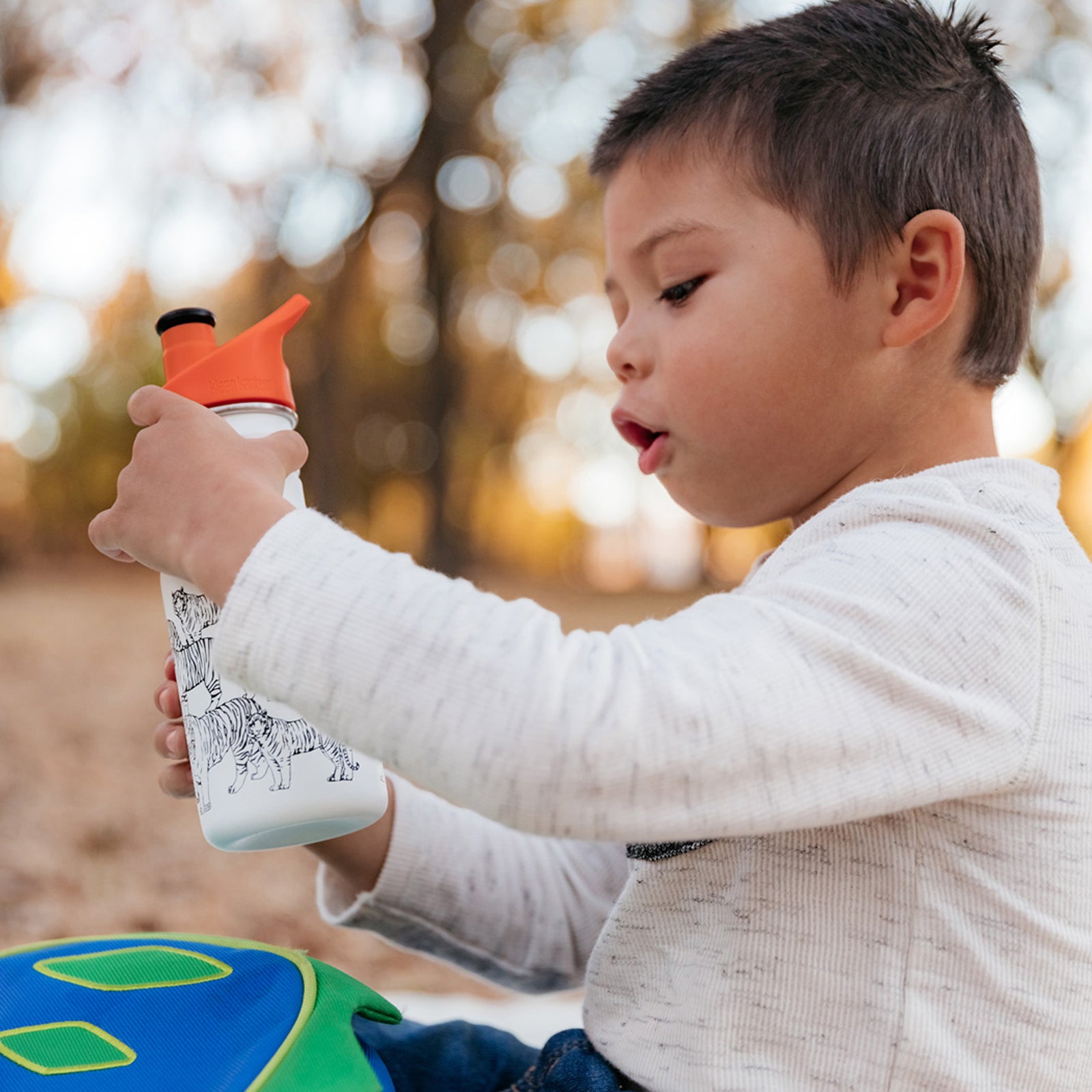 KLEAN KANTEEN Kids Drinking Bottle Kid Classic Sport Cap Wide Neck Bottle 355ml