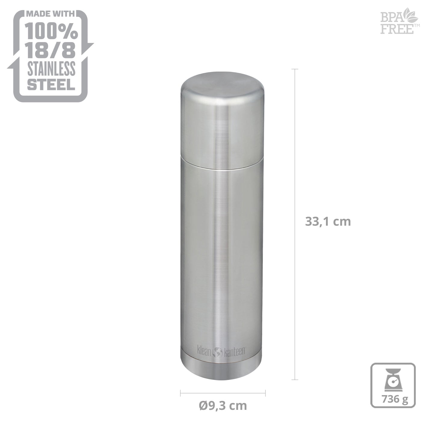 KLEAN KANTEEN insulated jug 1 L TKPro insulated bottle Thermo bottle Vacuum jug