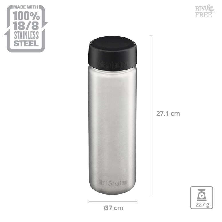 KLEAN KANTEEN Sport Drinking Bottle Wide Mouth Water Bottle Screw Cap