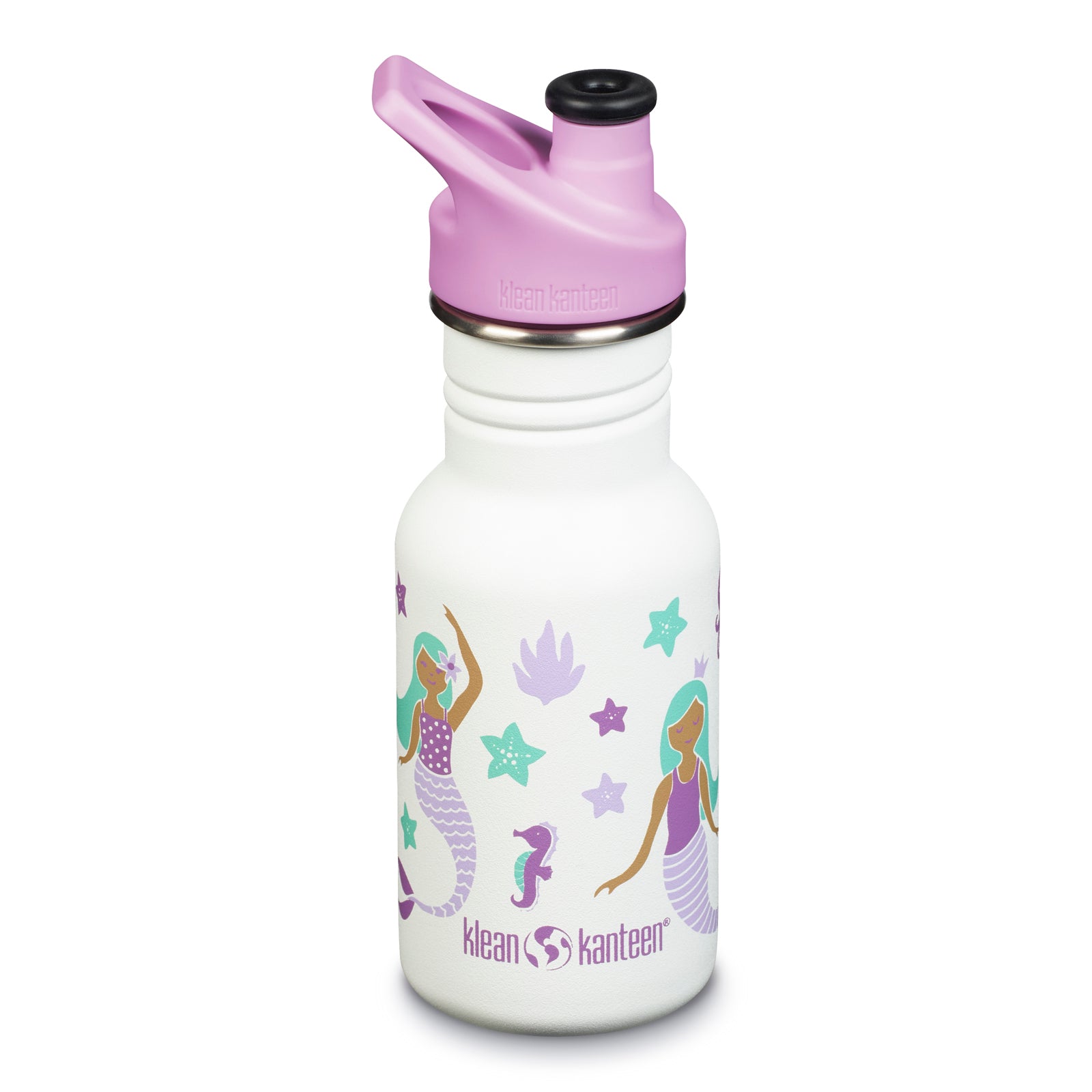 KLEAN KANTEEN Kids Drinking Bottle Kid Classic Sport Cap Wide Neck Bottle 355ml