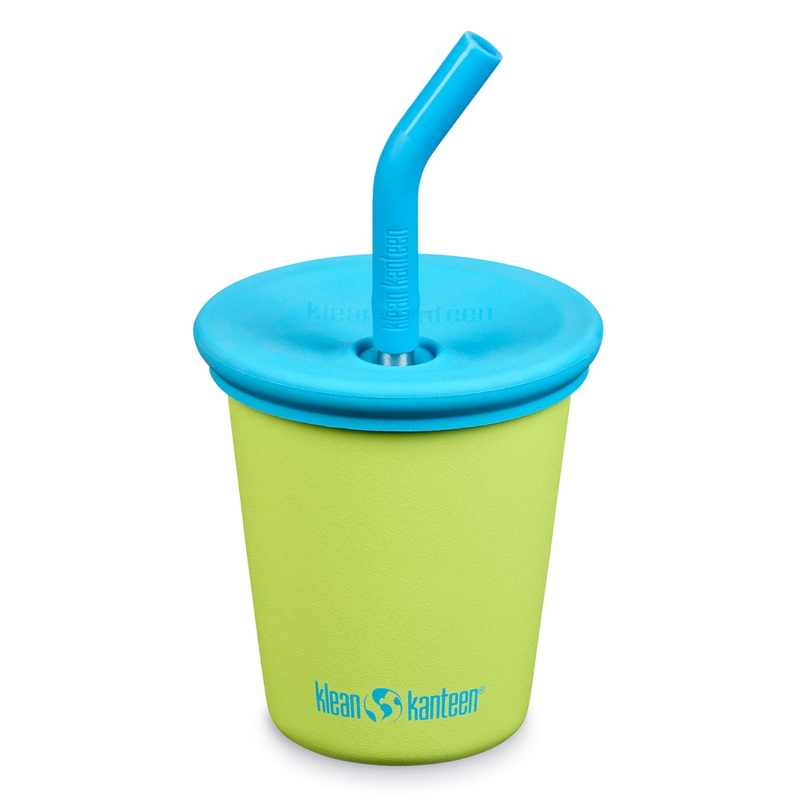 KLEAN KANTEEN Kinderbecher Kid Steel Cup Strohhalm Trink Becher Edelstahl 296 ml
