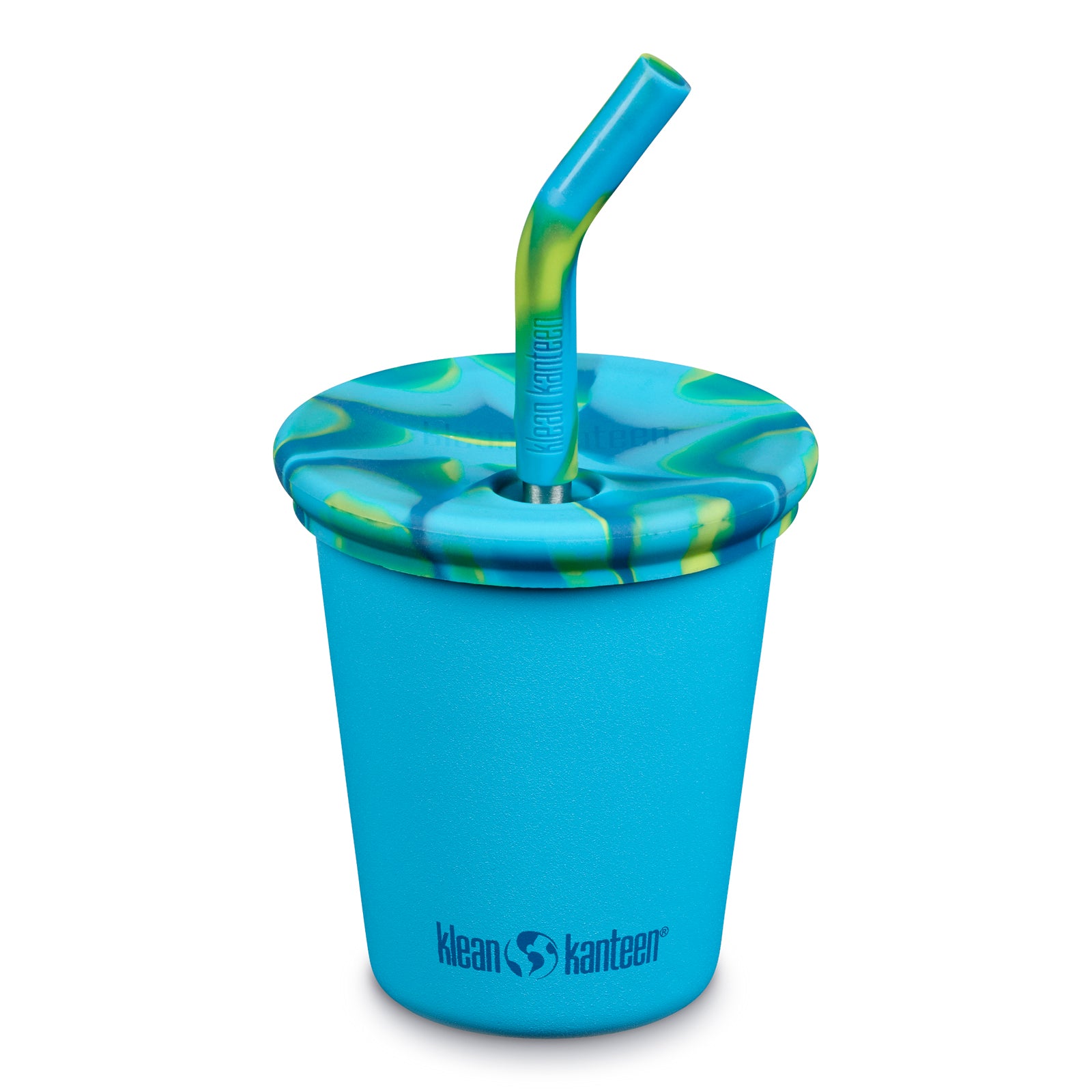 KLEAN KANTEEN Kinderbecher Kid Steel Cup Strohhalm Trink Becher Edelstahl 296 ml
