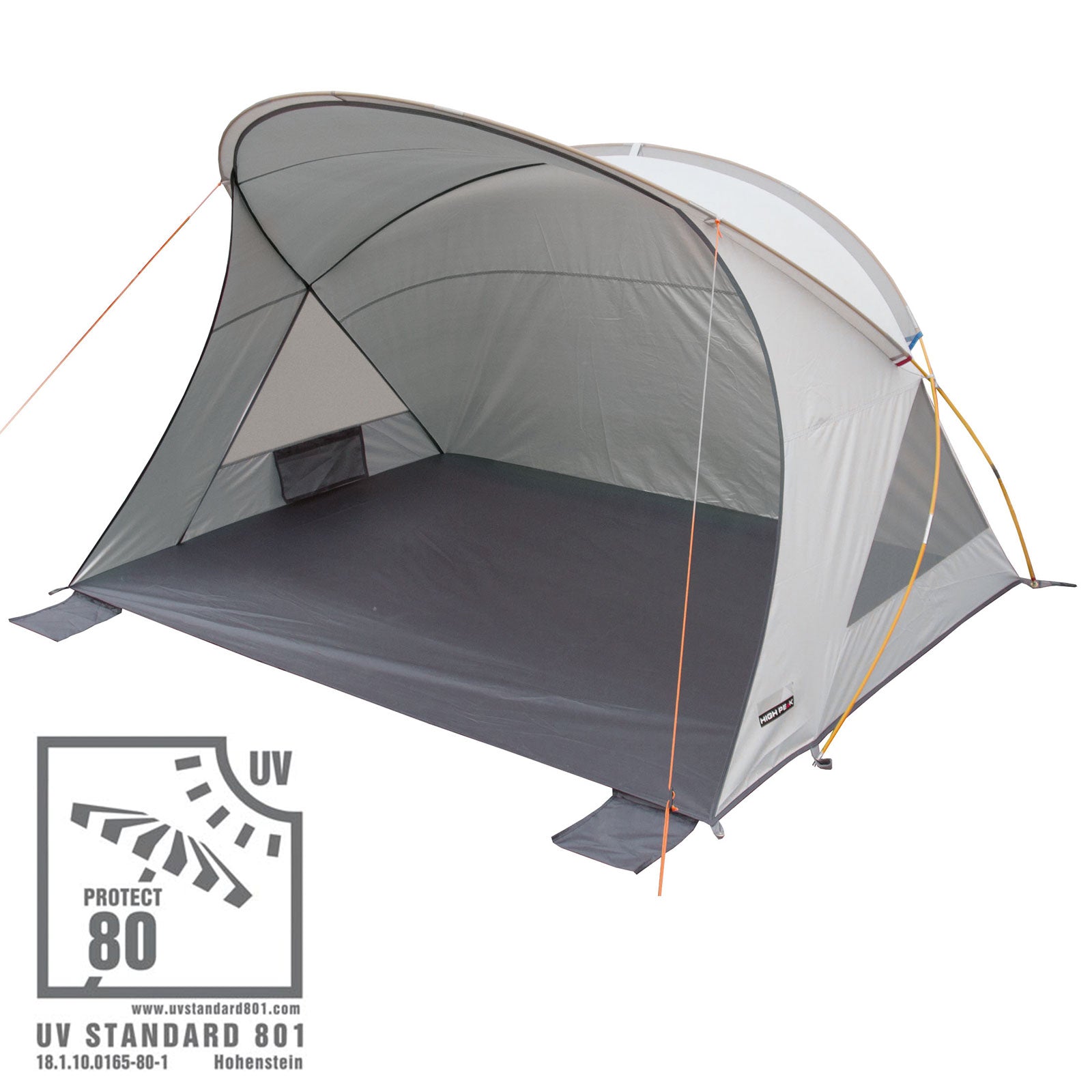 HIGH PEAK Strandmuschel Cadiz 80 - Strand Zelt Sonnenschutz Groß Windschutz UV80