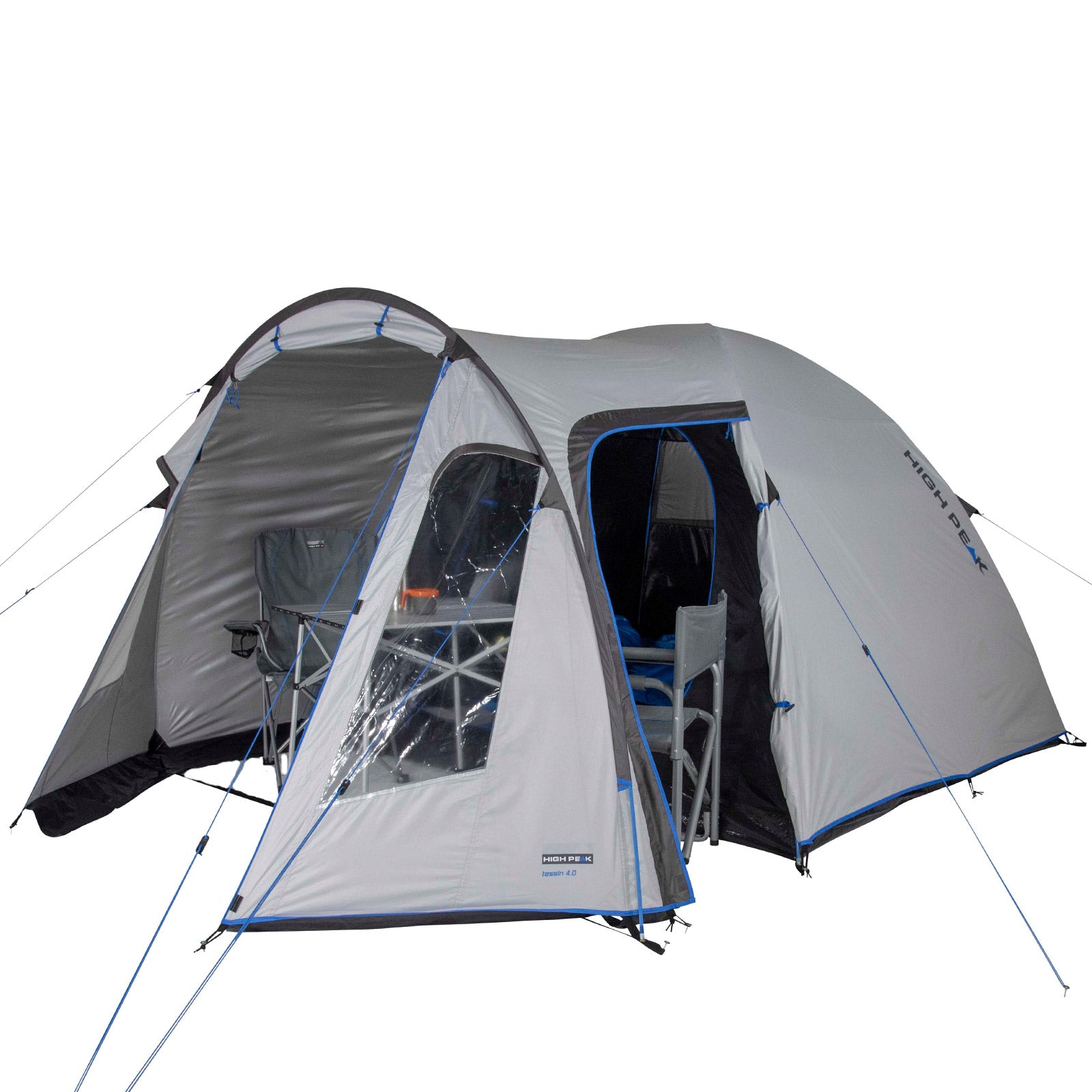 HIGH PEAK Kuppelzelt Tessin 4 Personen Camping Iglu Zelt Familienzelt Vorraum